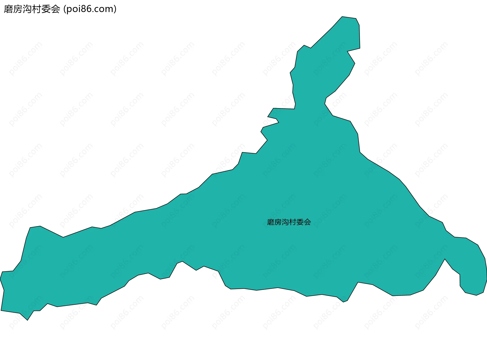 磨房沟村委会边界地图