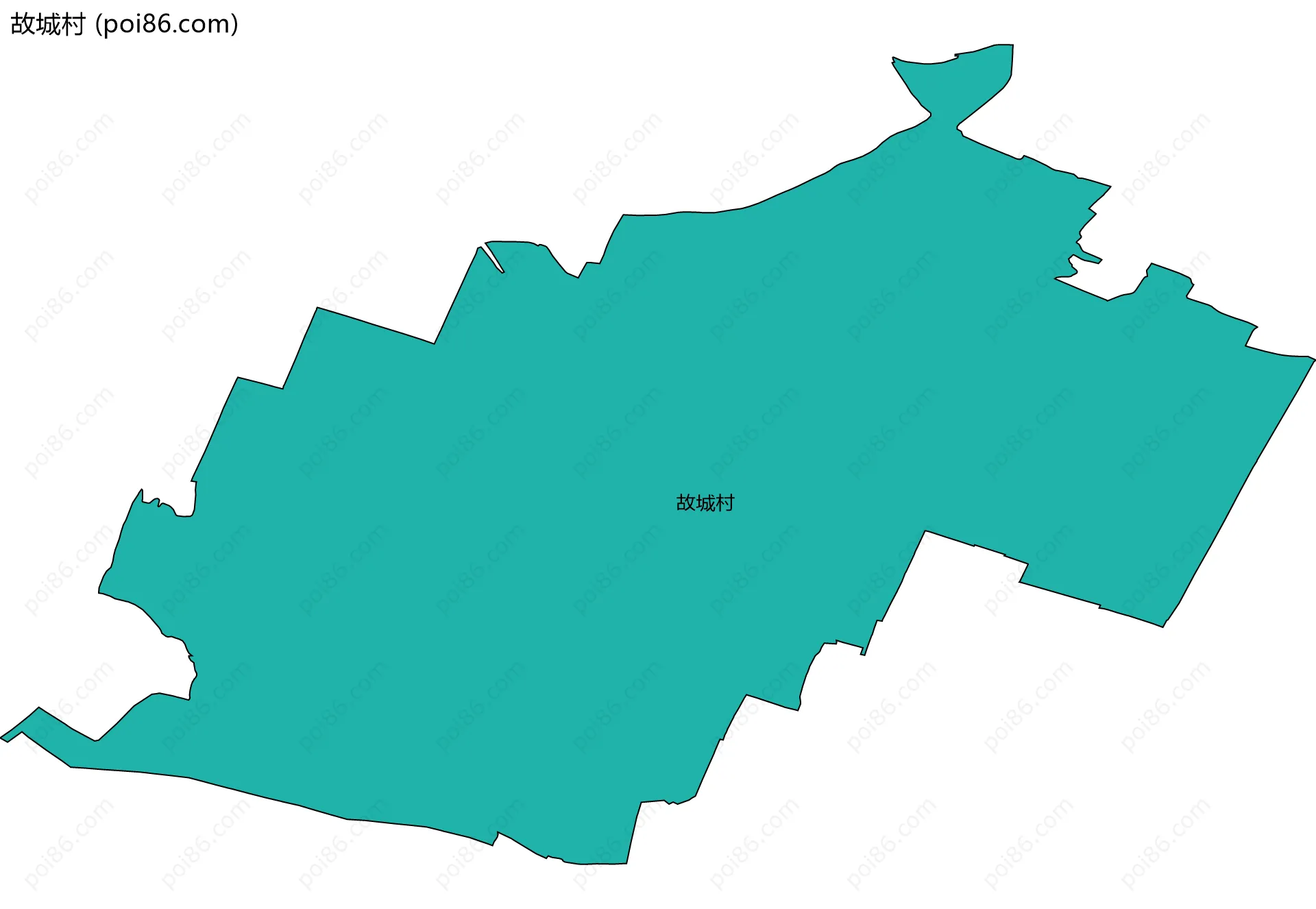 故城村边界地图
