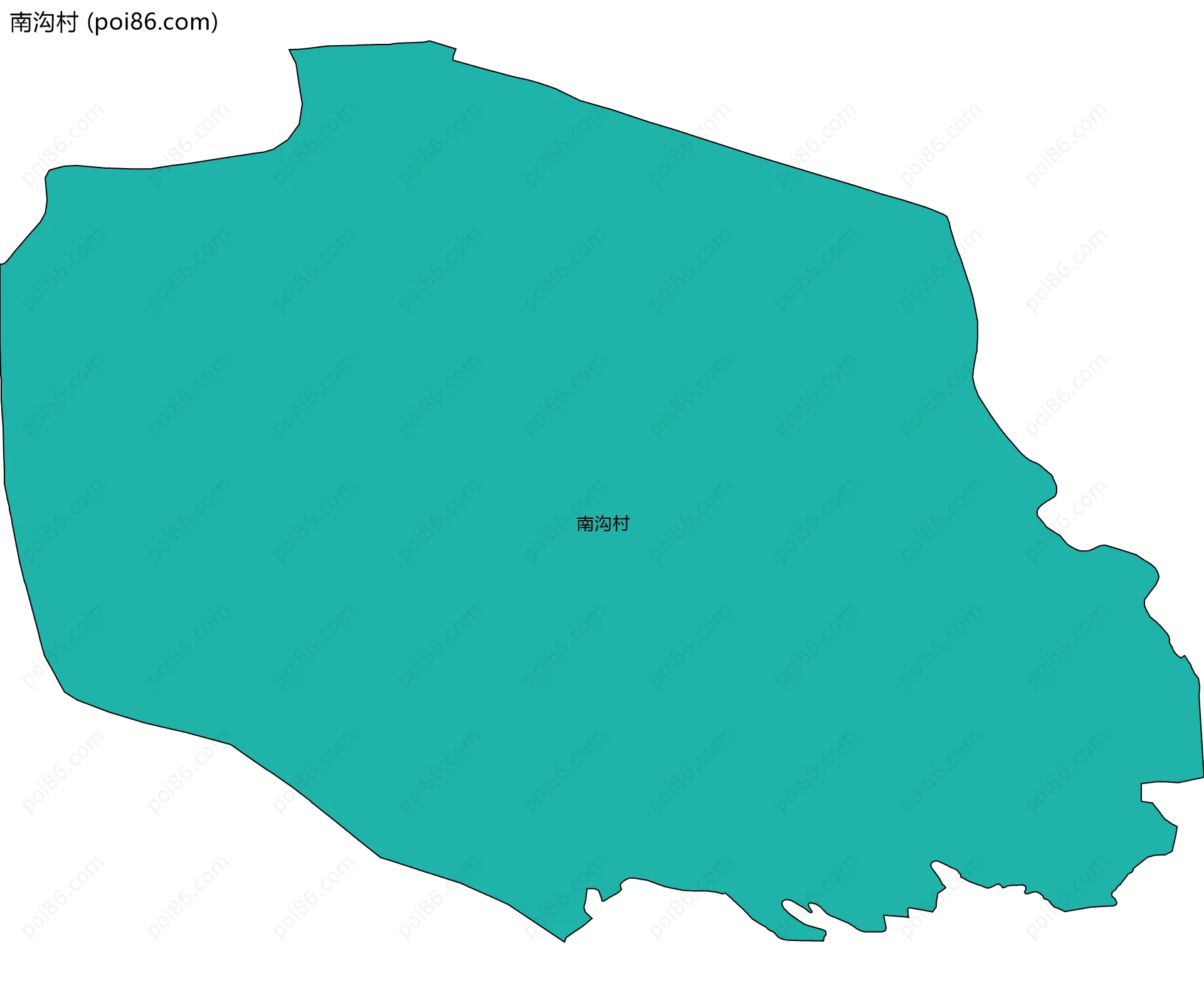 南沟村边界地图