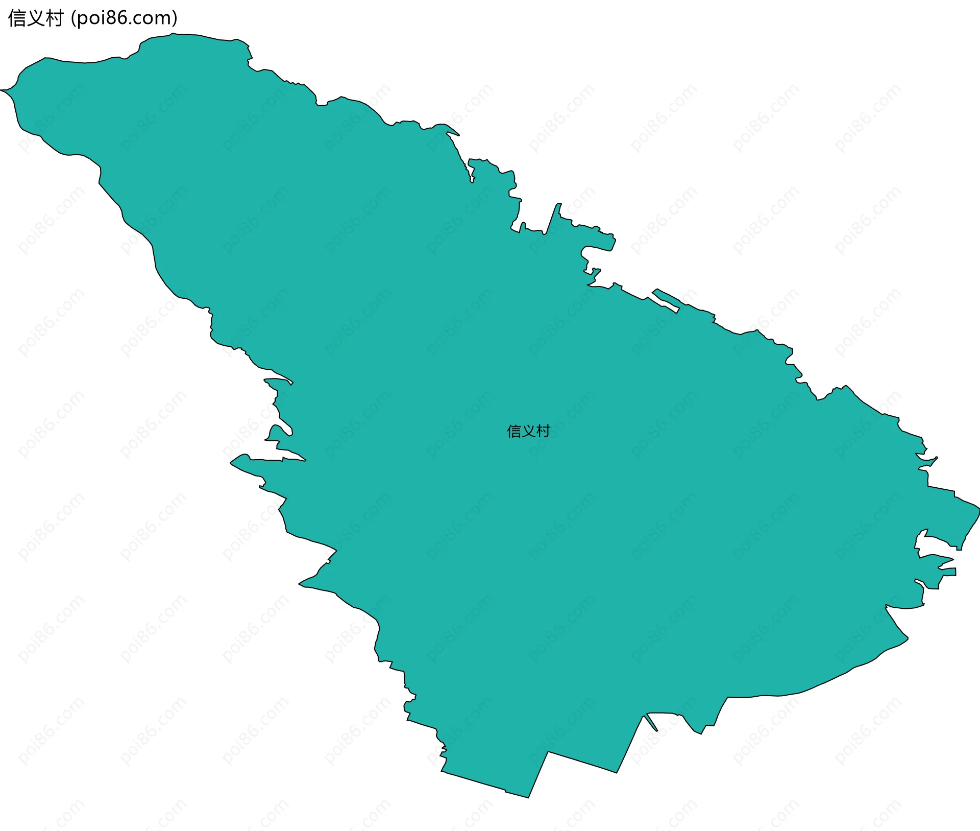 信义村边界地图