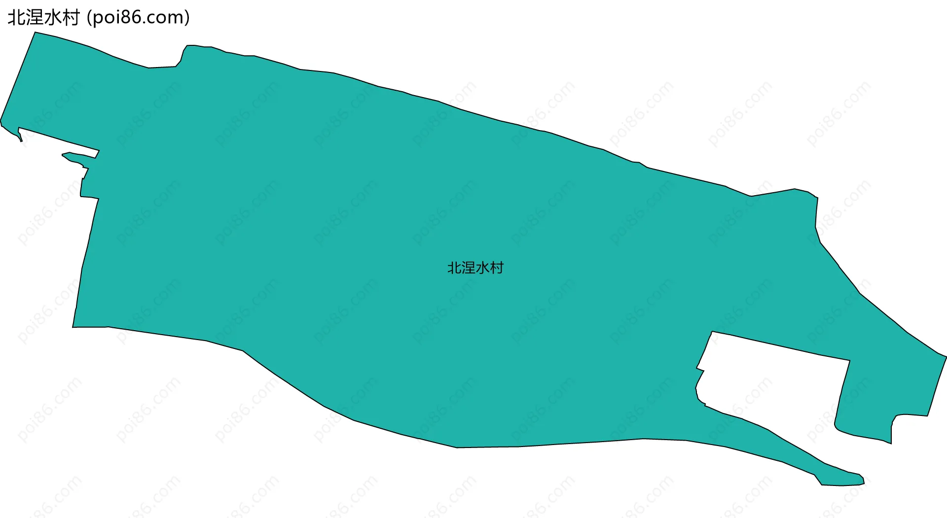 北涅水村边界地图