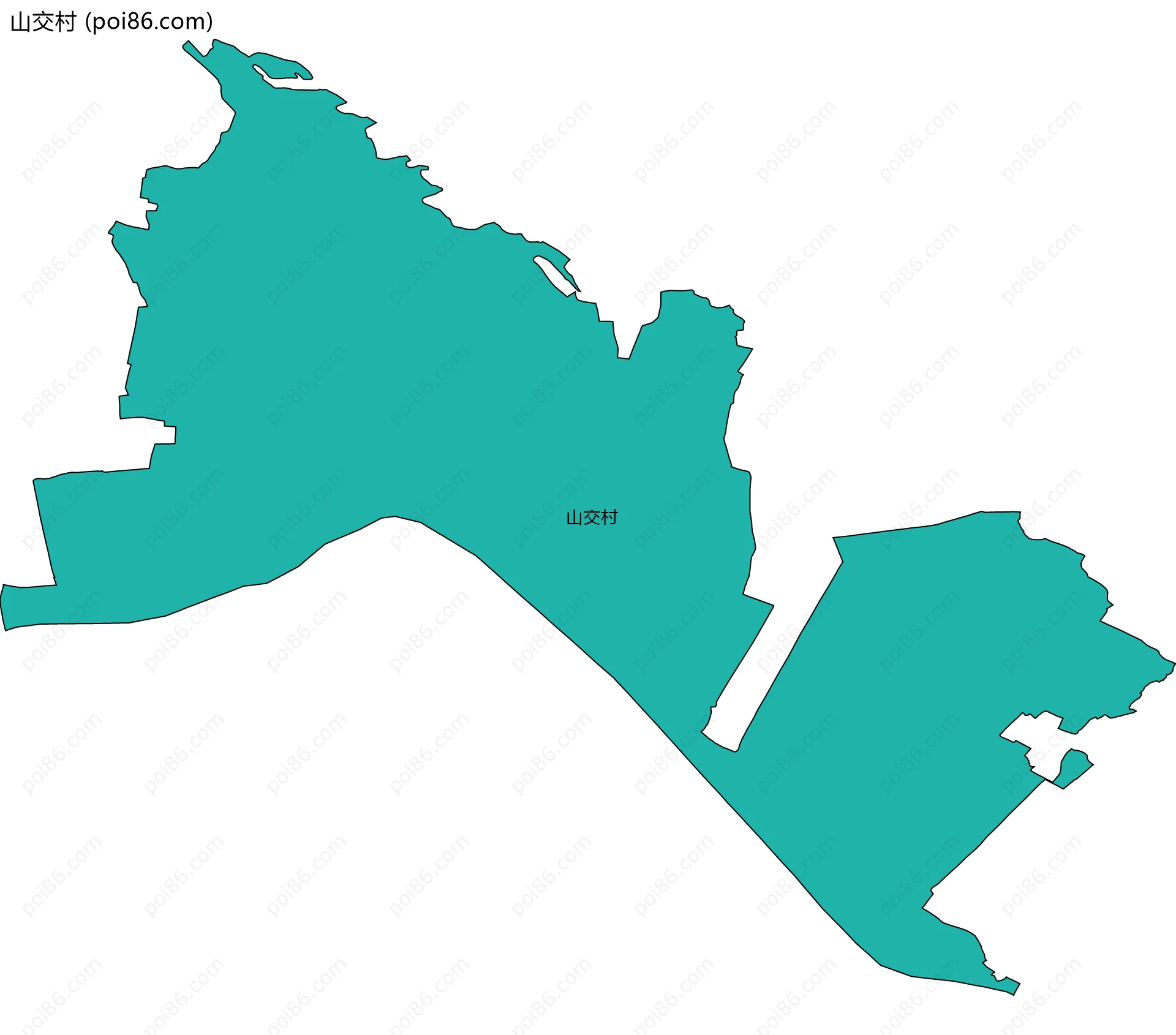 山交村边界地图