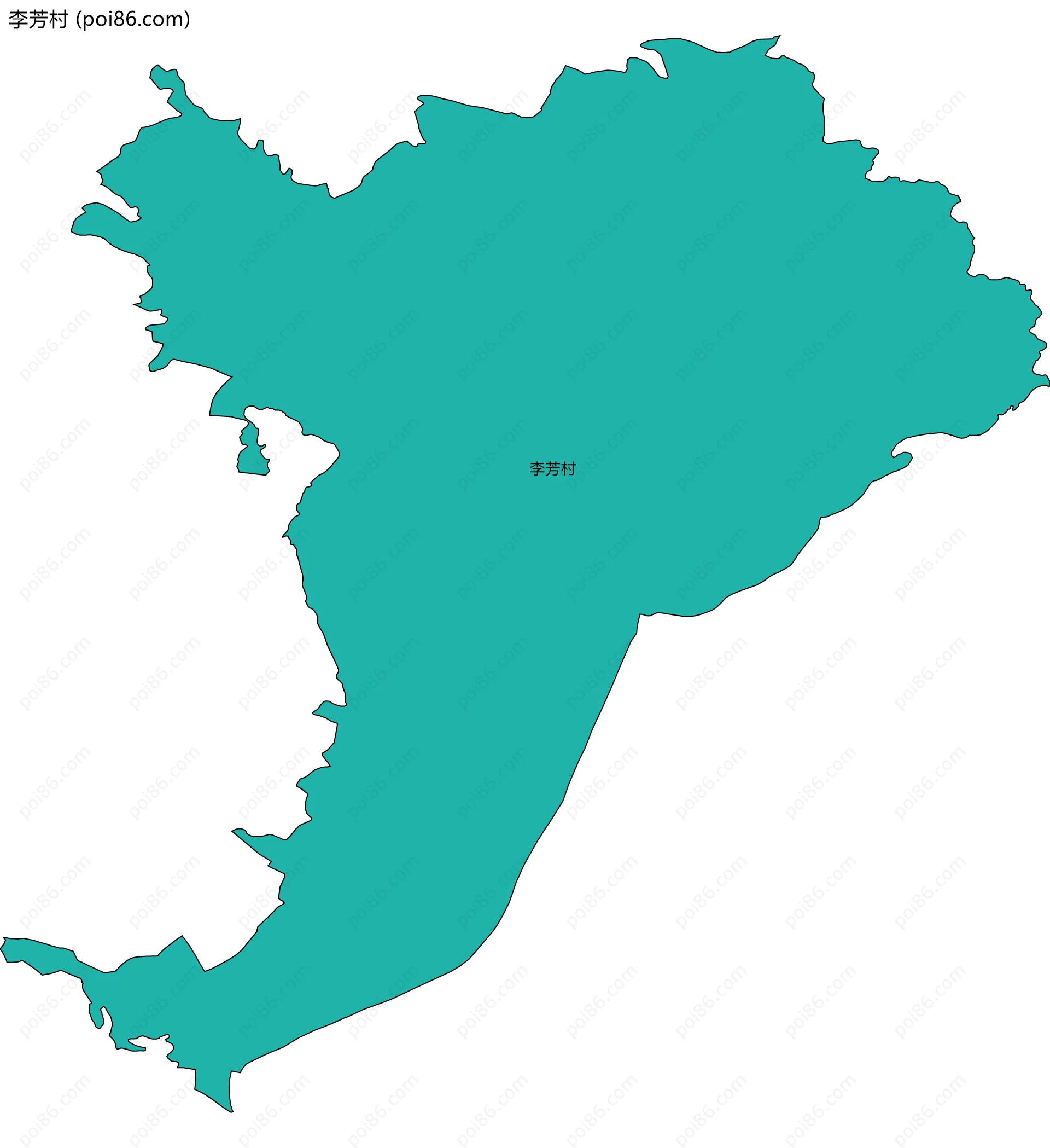 李芳村边界地图