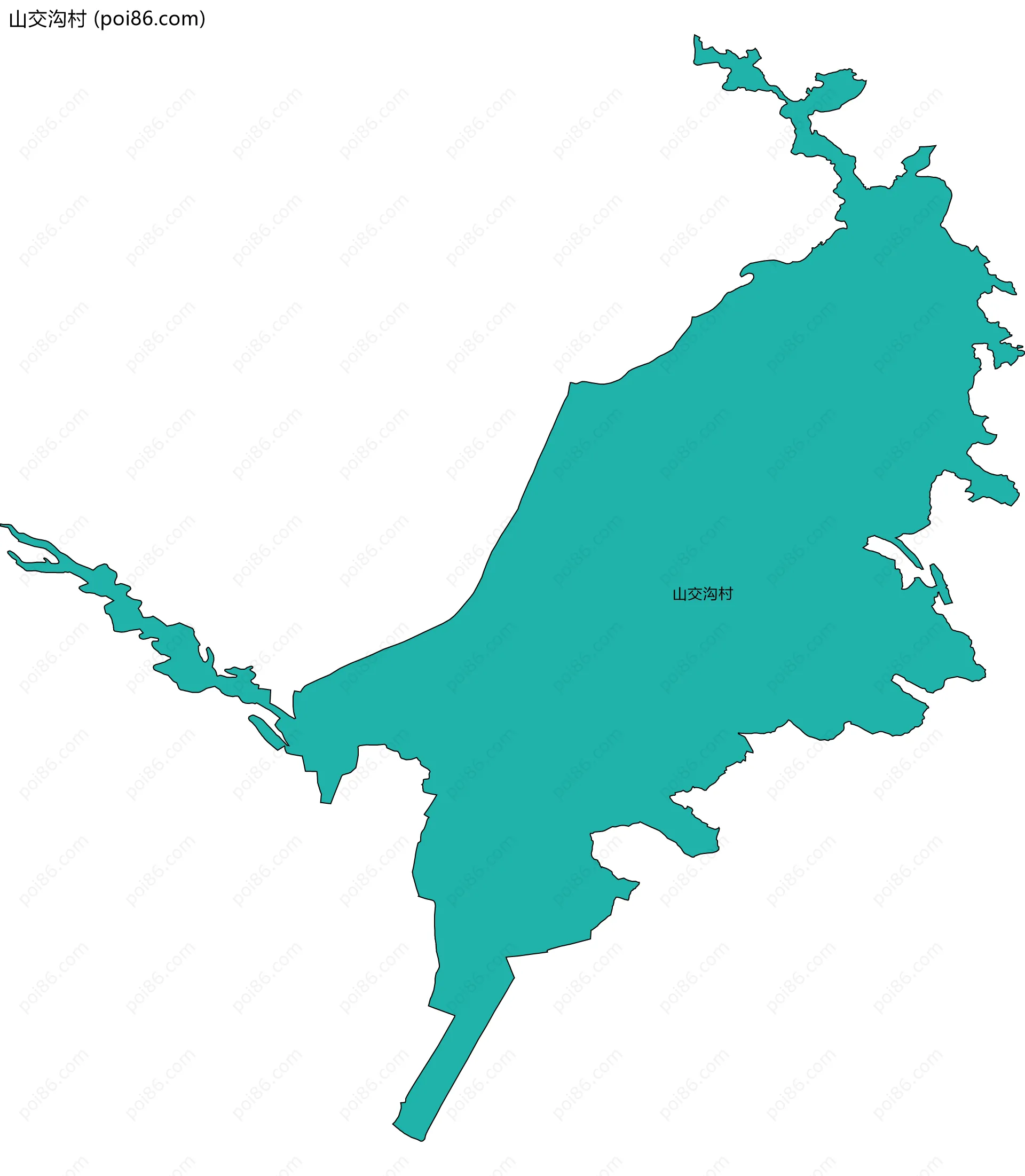 山交沟村边界地图