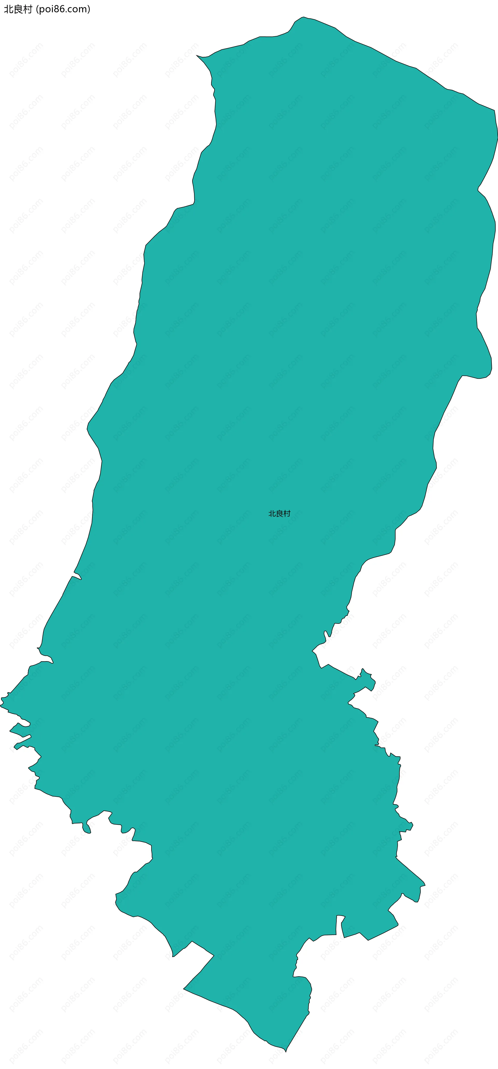 北良村边界地图