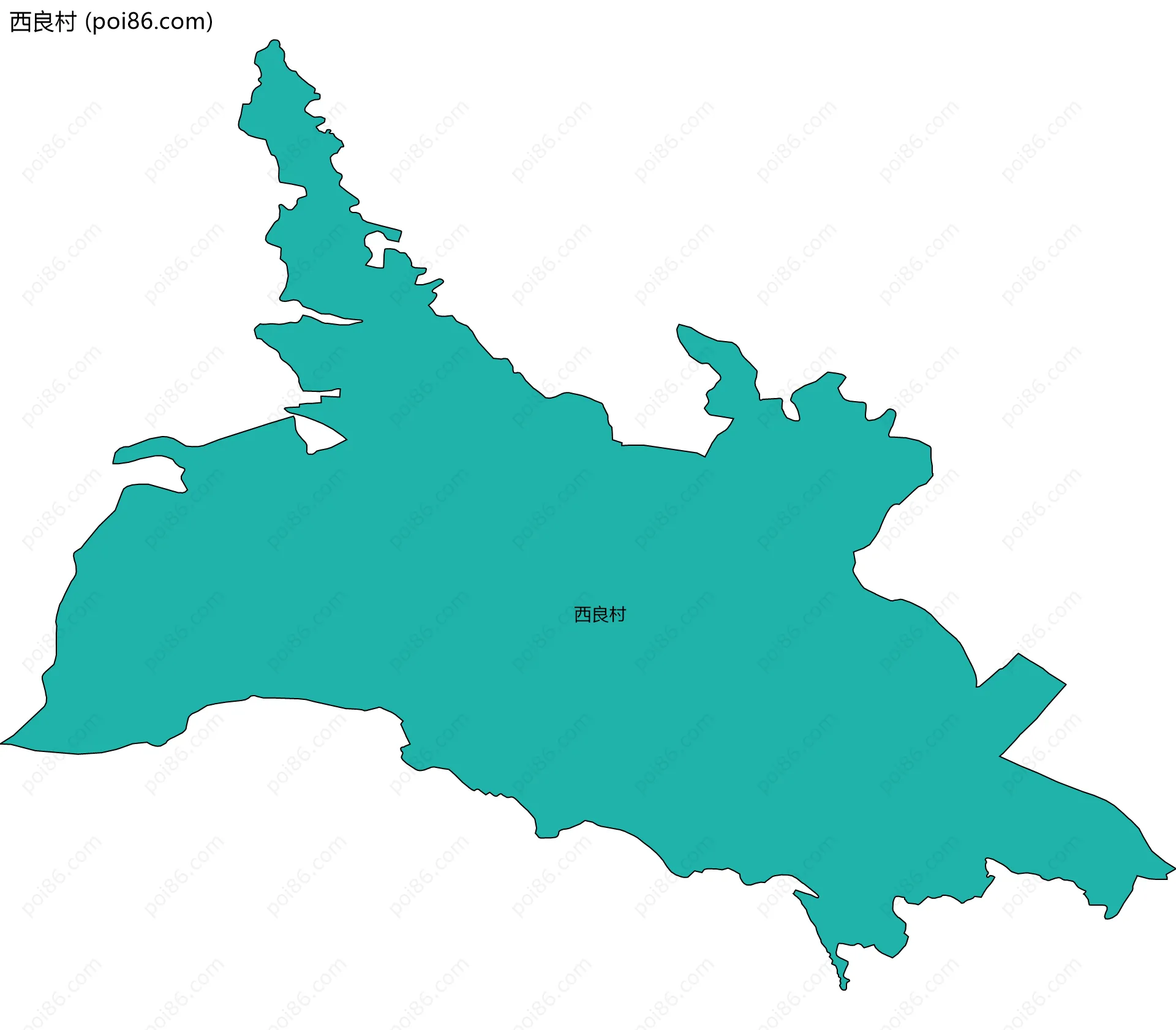 西良村边界地图