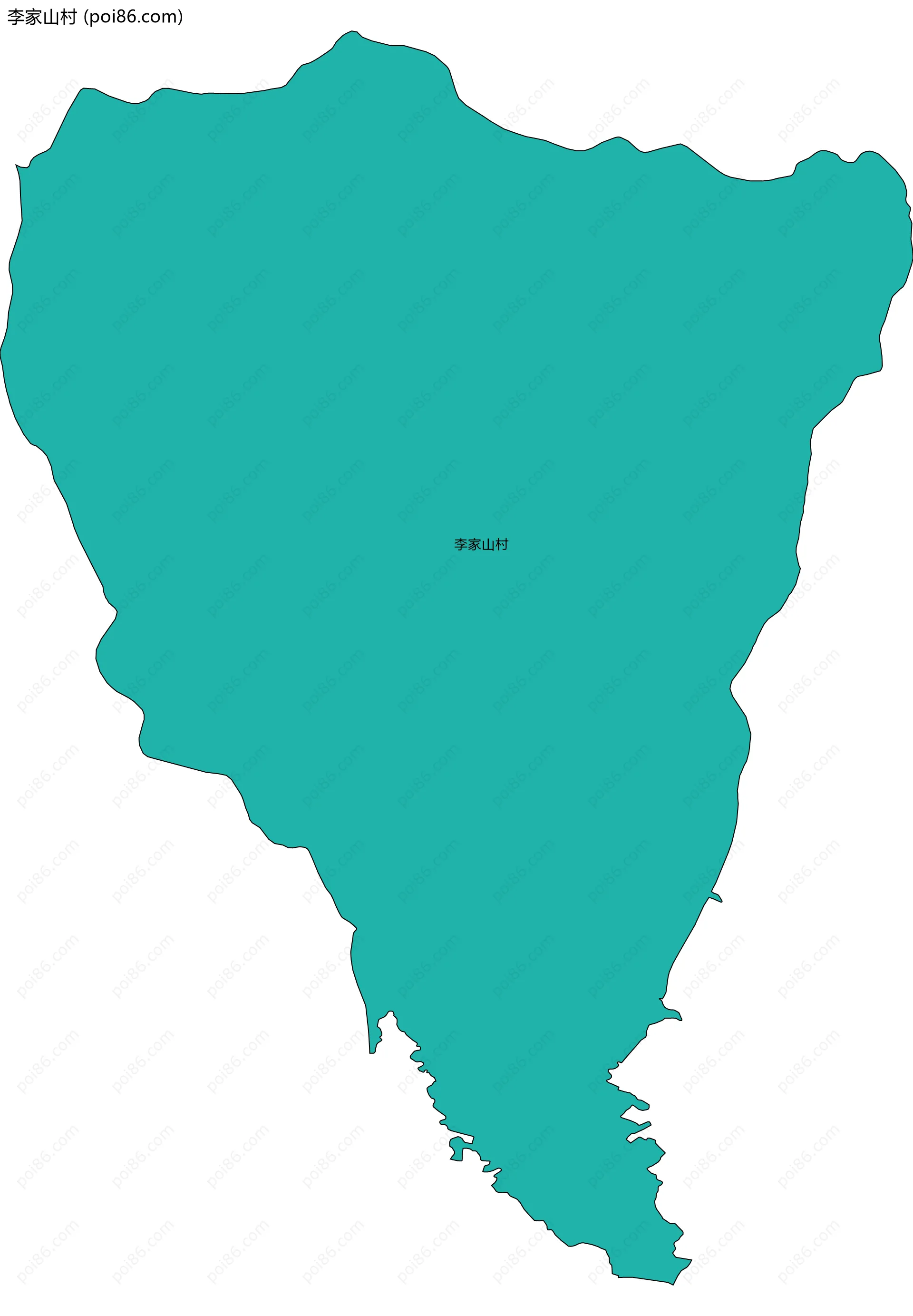 李家山村边界地图