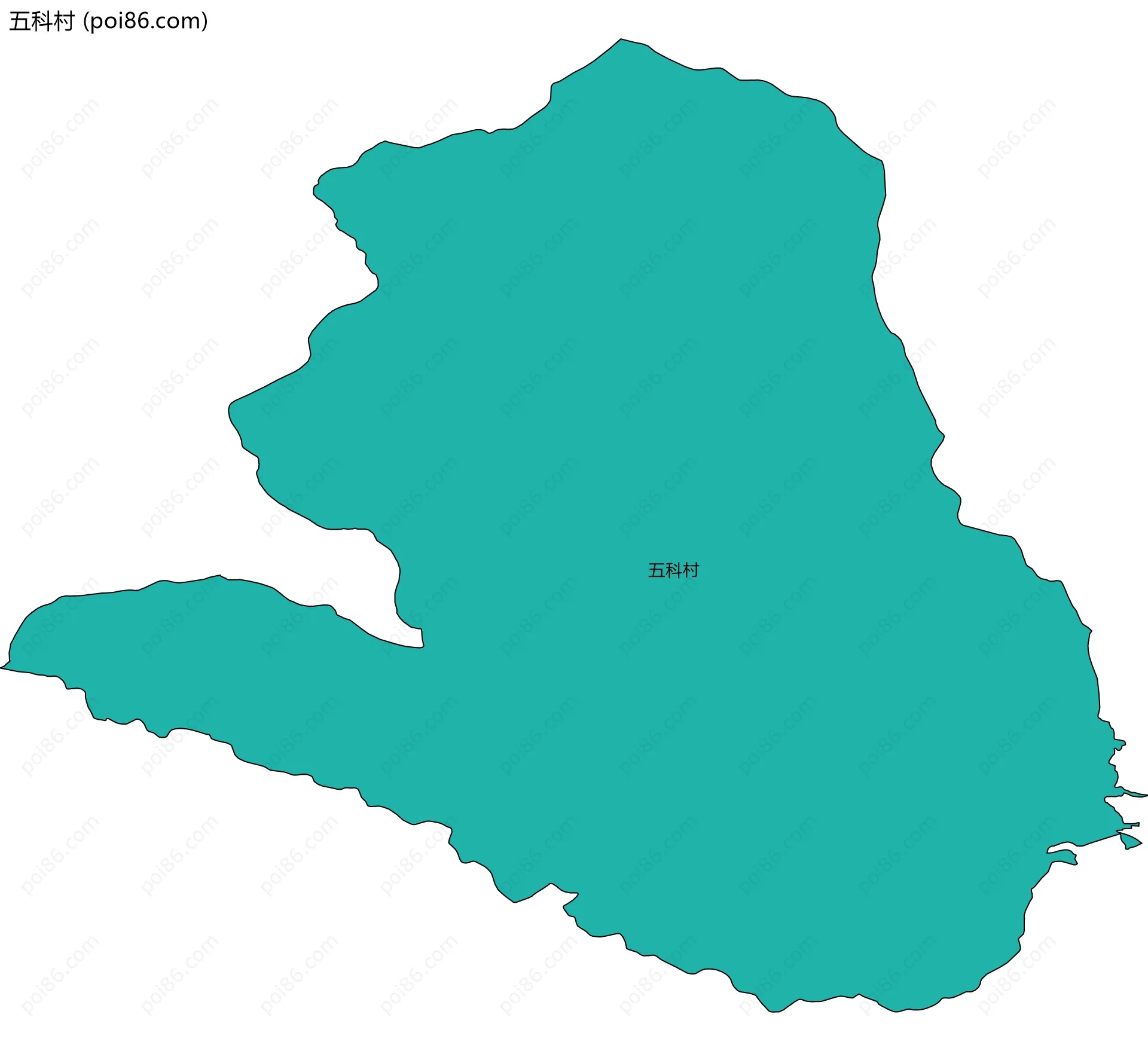 五科村边界地图