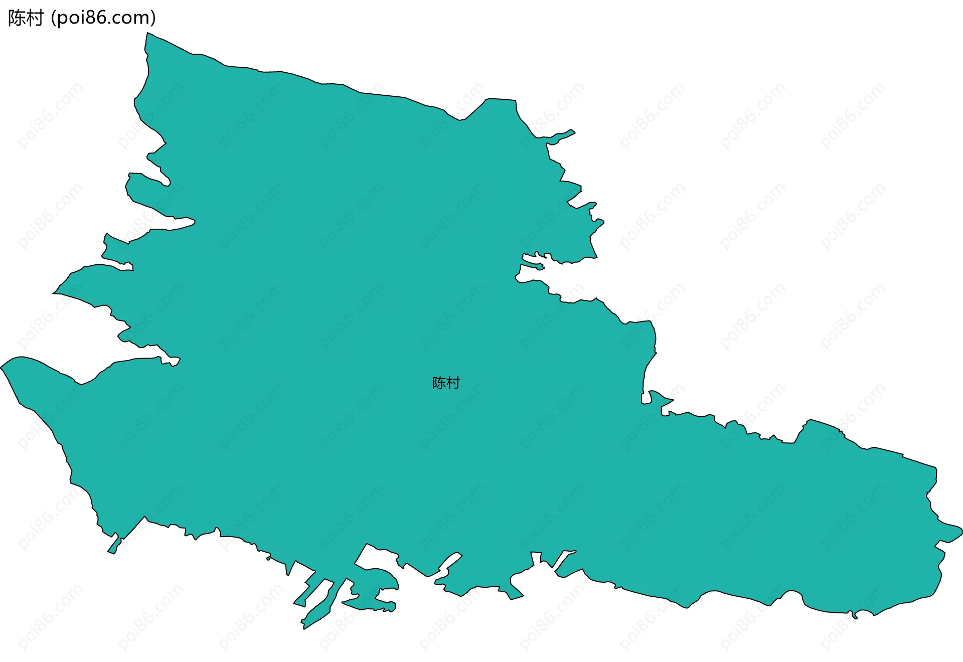 陈村边界地图