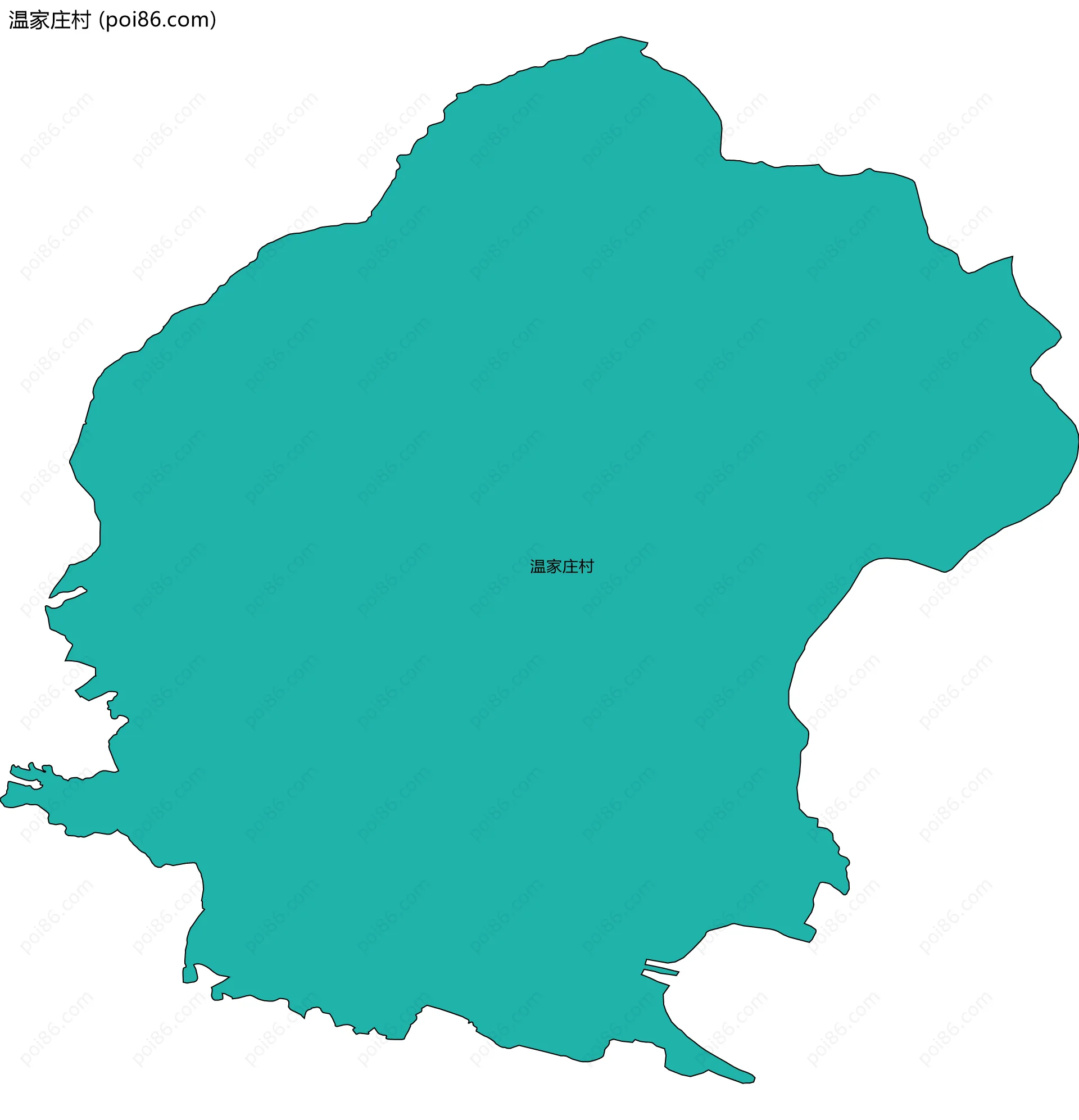 温家庄村边界地图