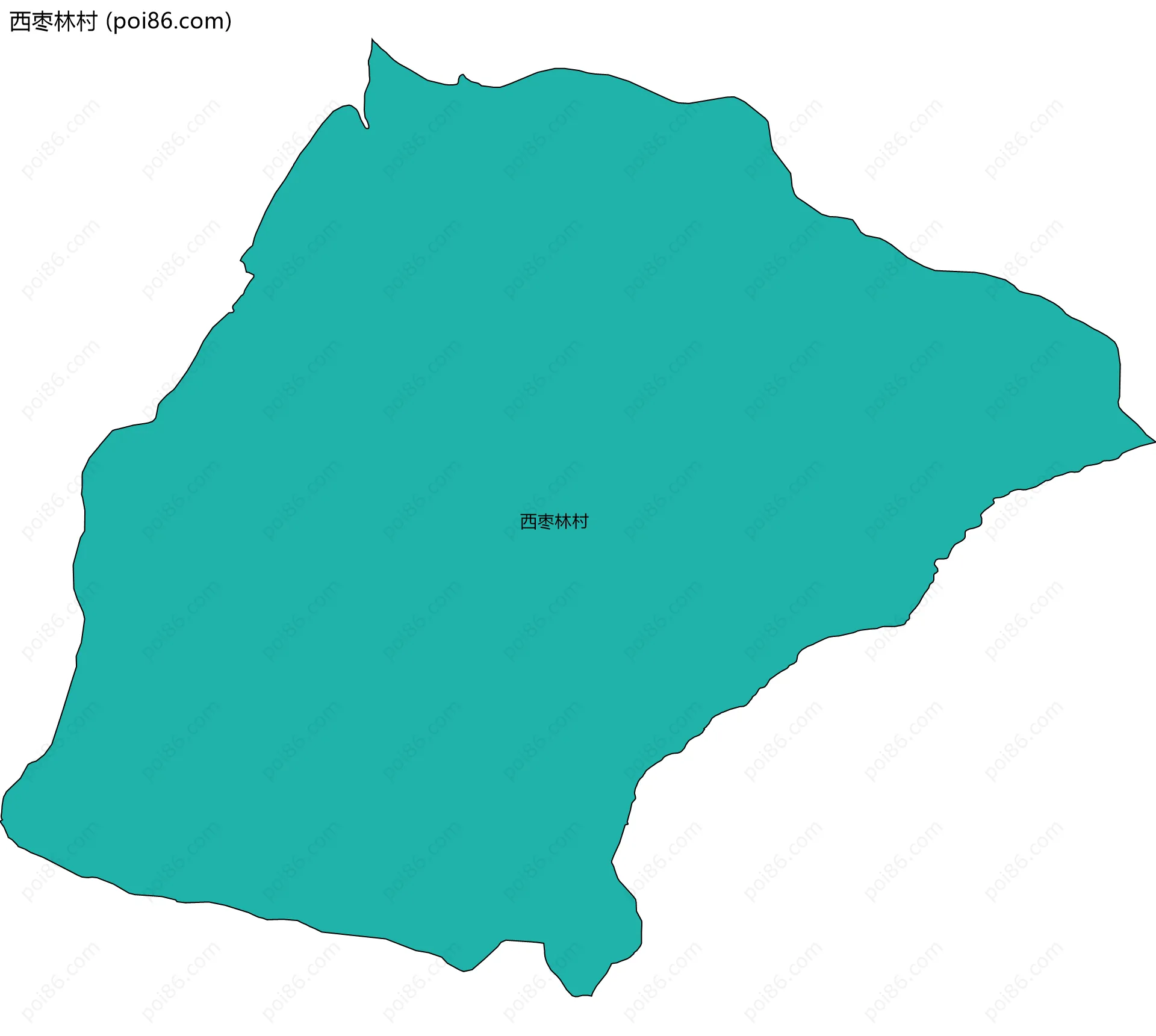 西枣林村边界地图