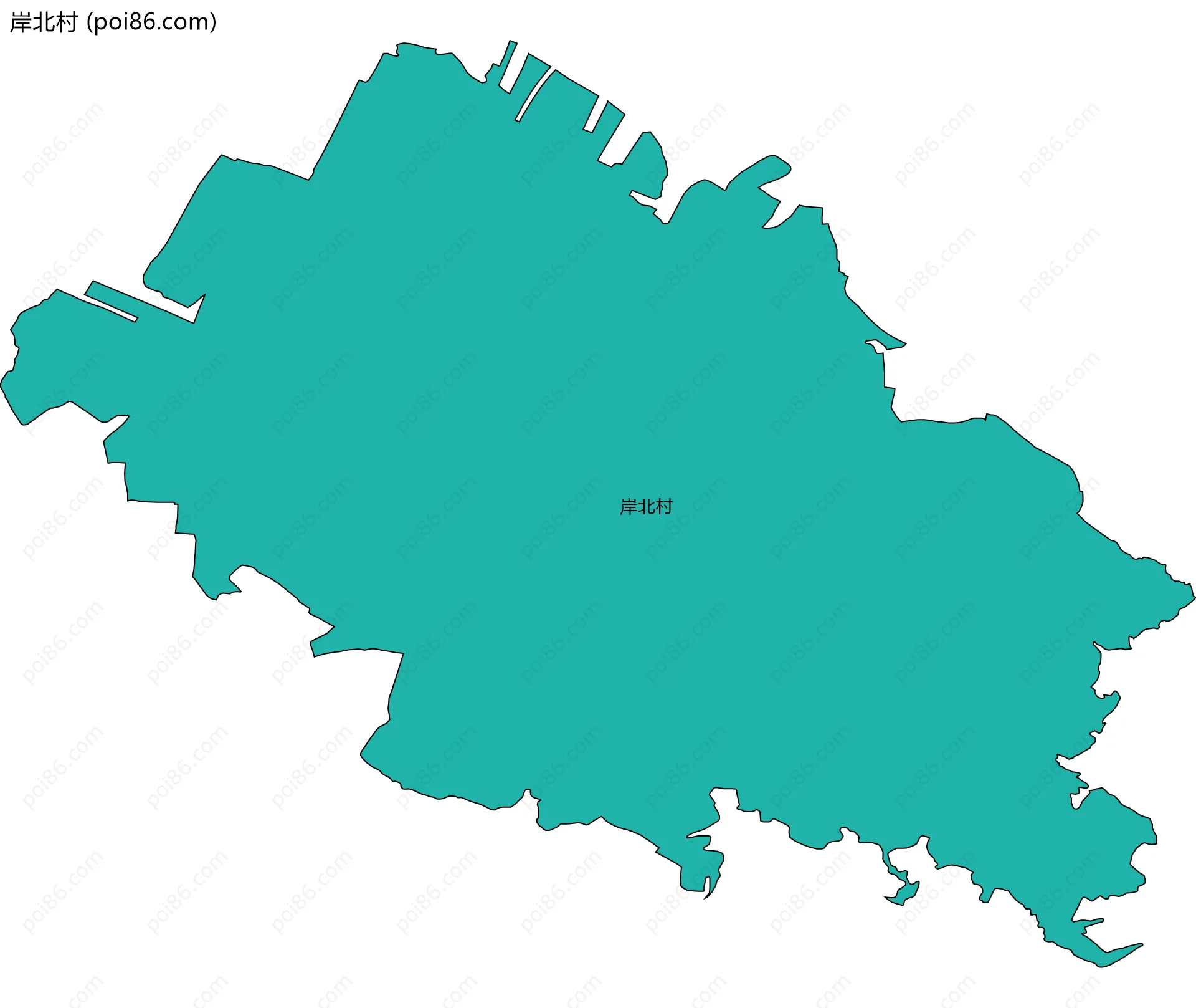 岸北村边界地图