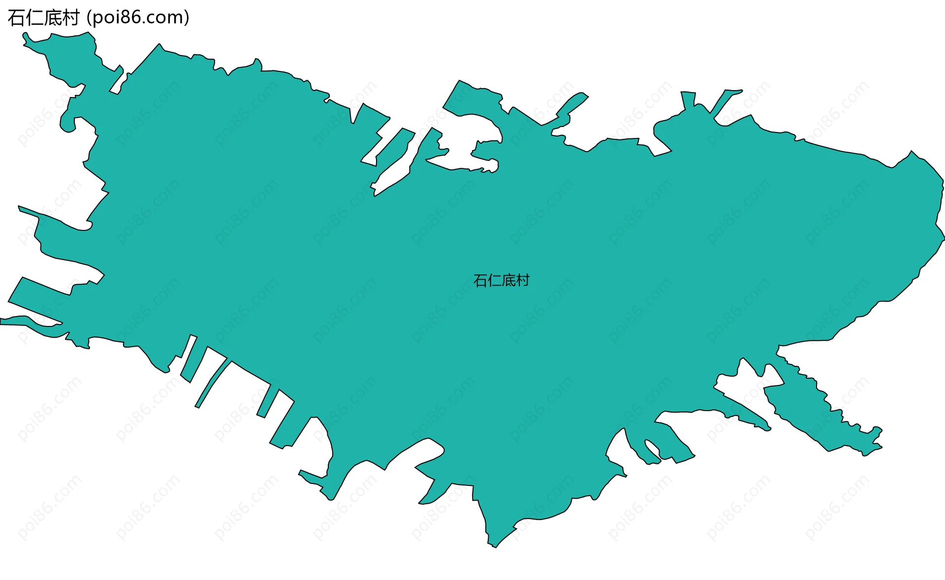 石仁底村边界地图