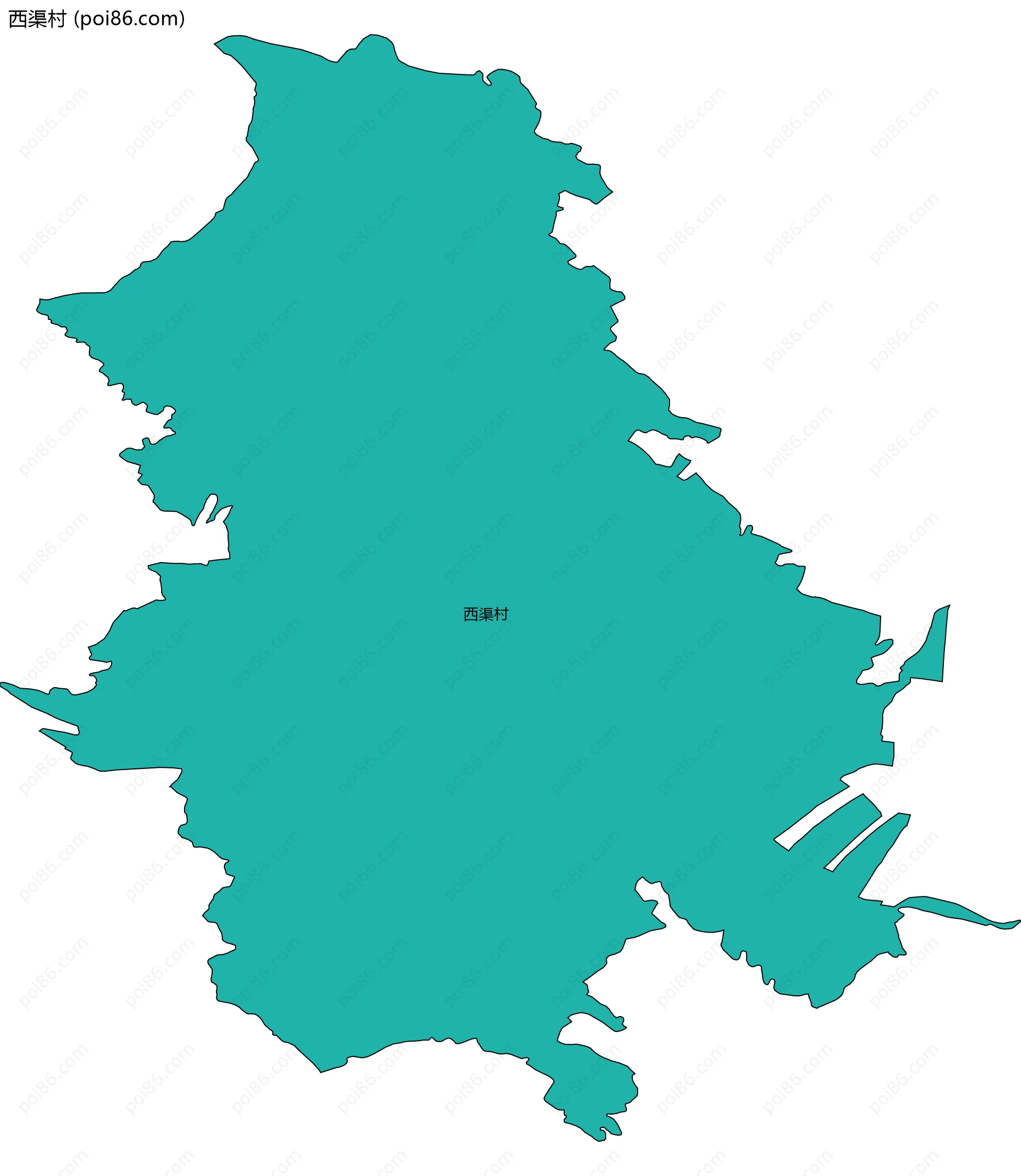 西渠村边界地图