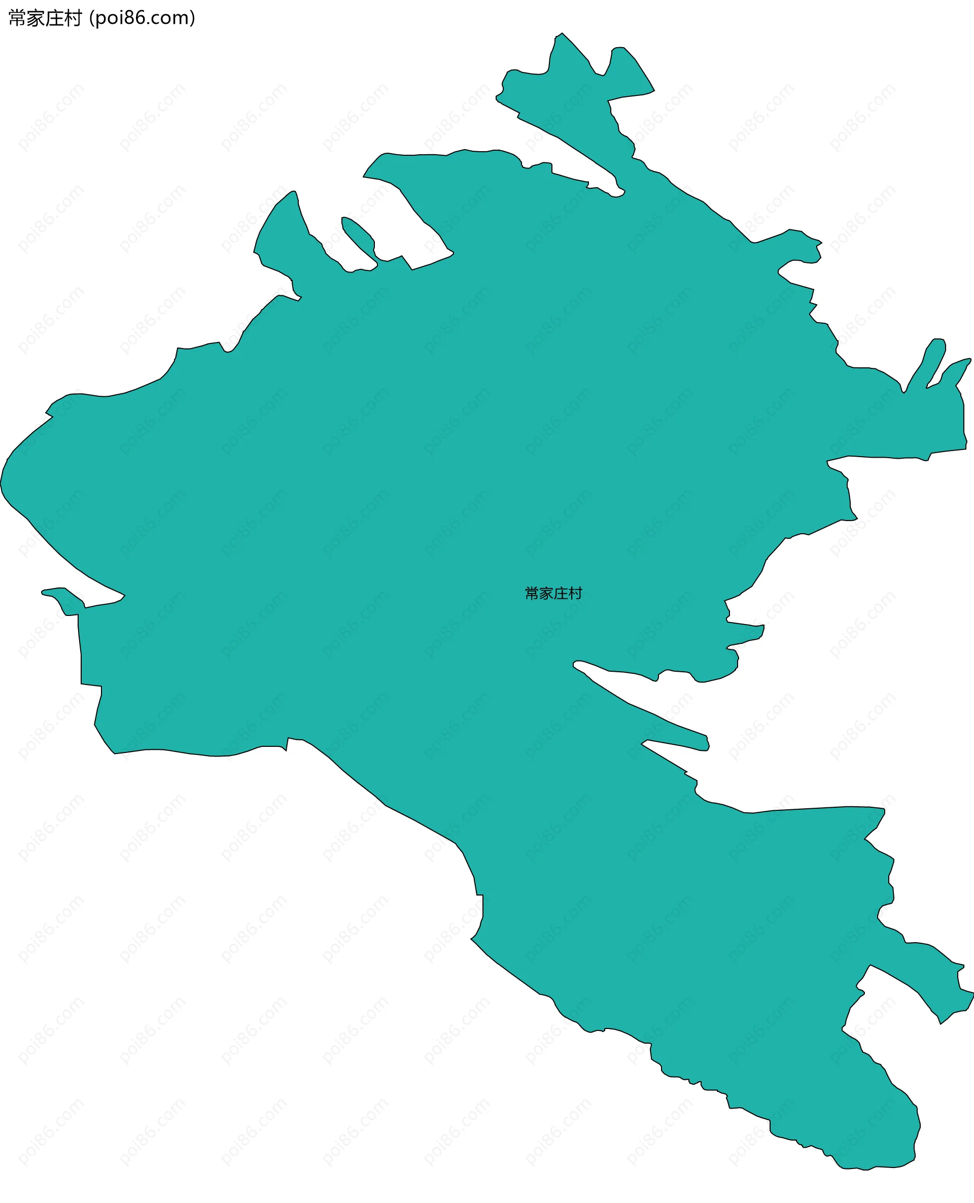 常家庄村边界地图