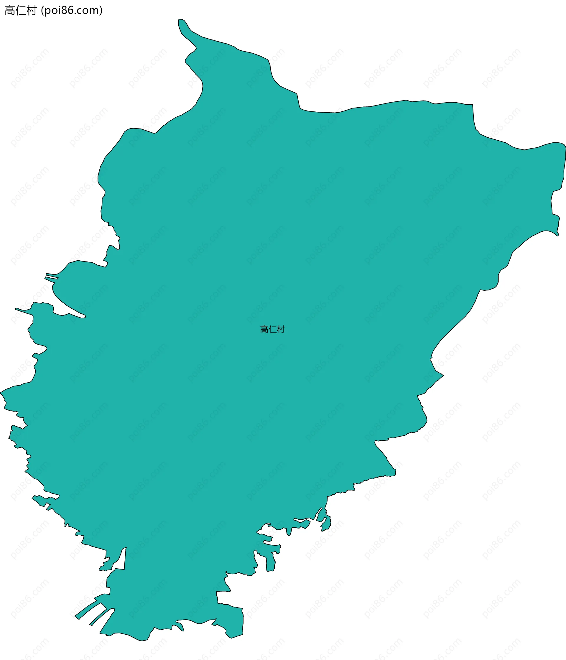 高仁村边界地图