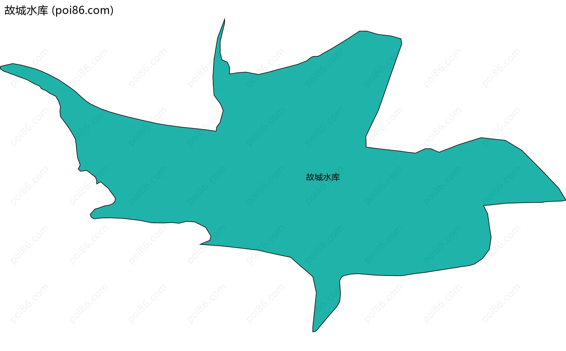 故城水库边界地图