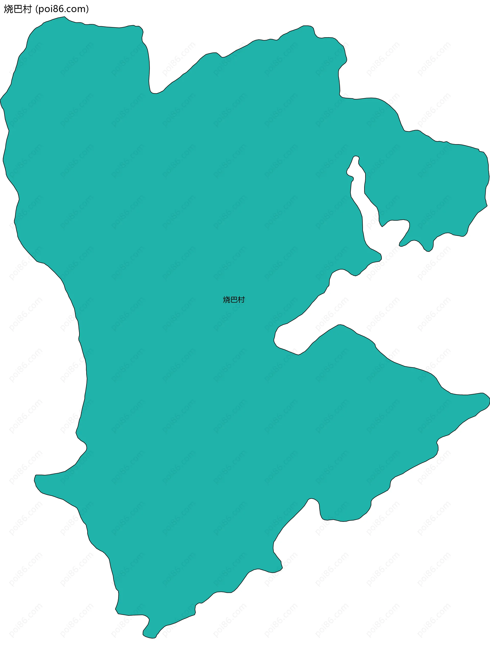 烧巴村边界地图