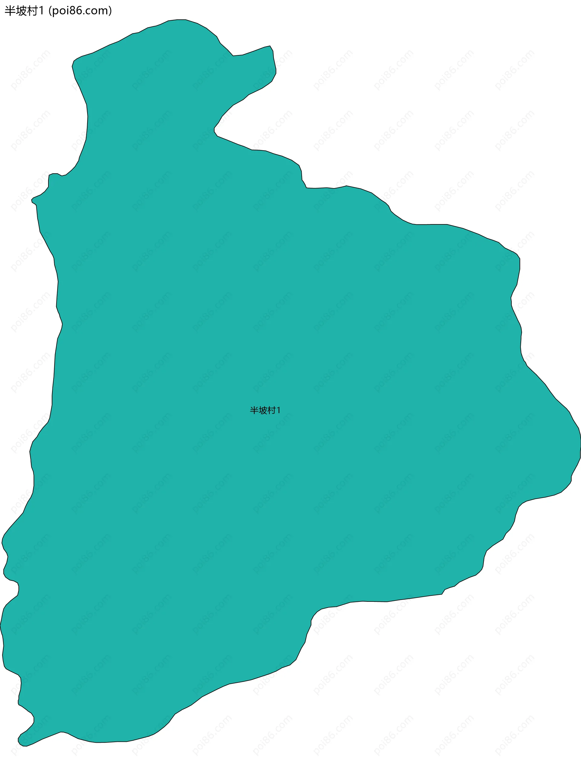 半坡村1边界地图