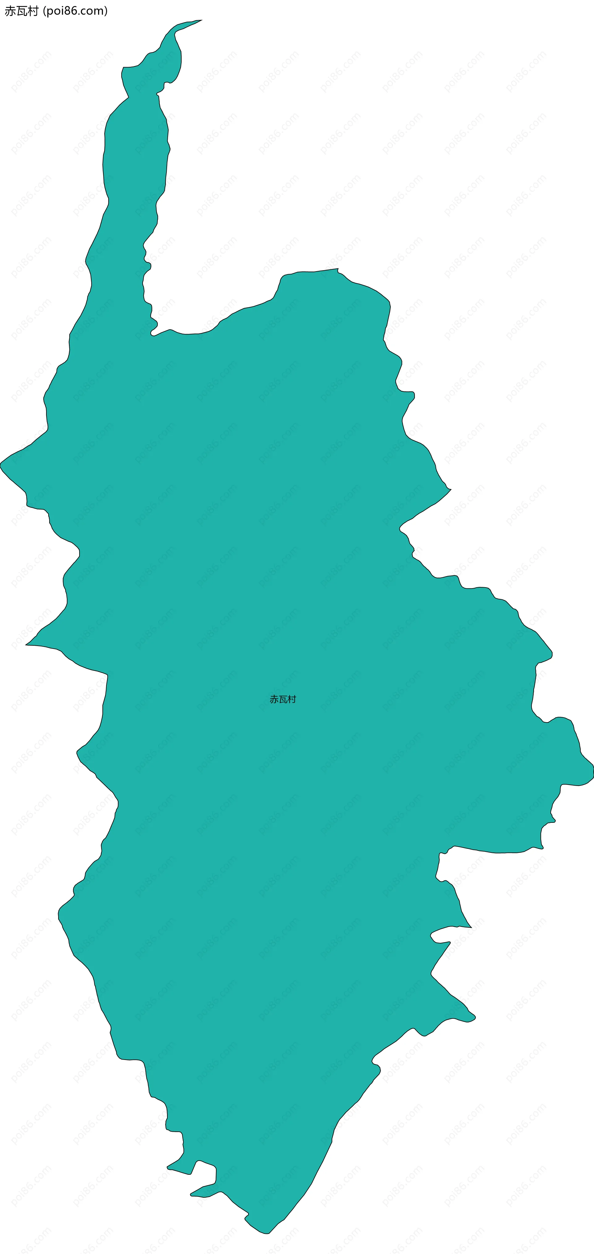 赤瓦村边界地图