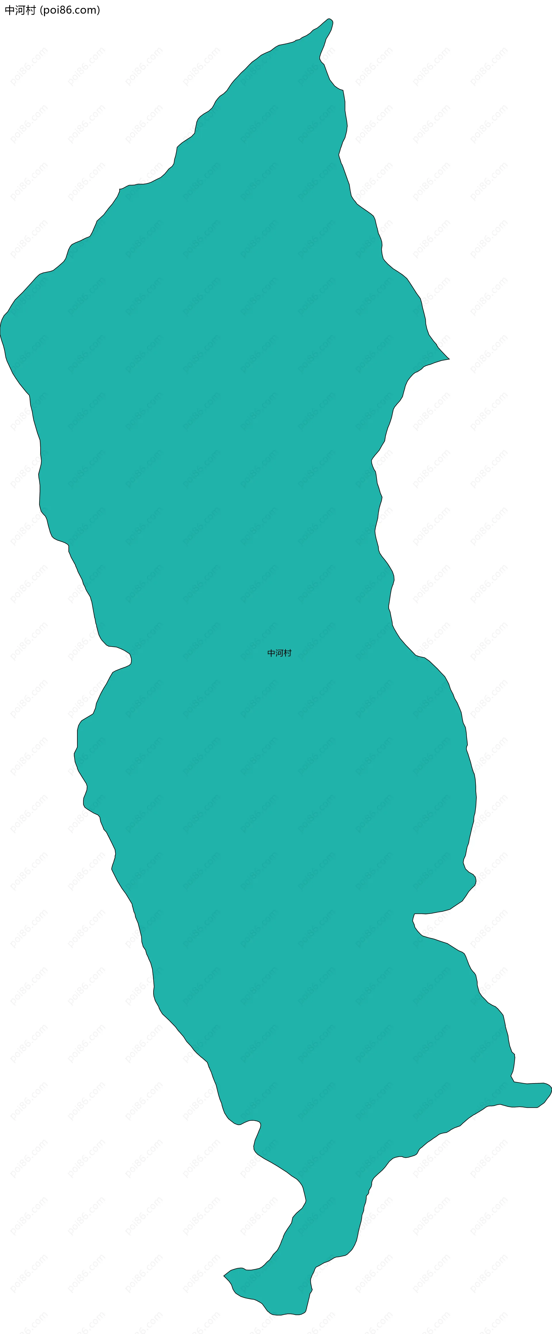 中河村边界地图