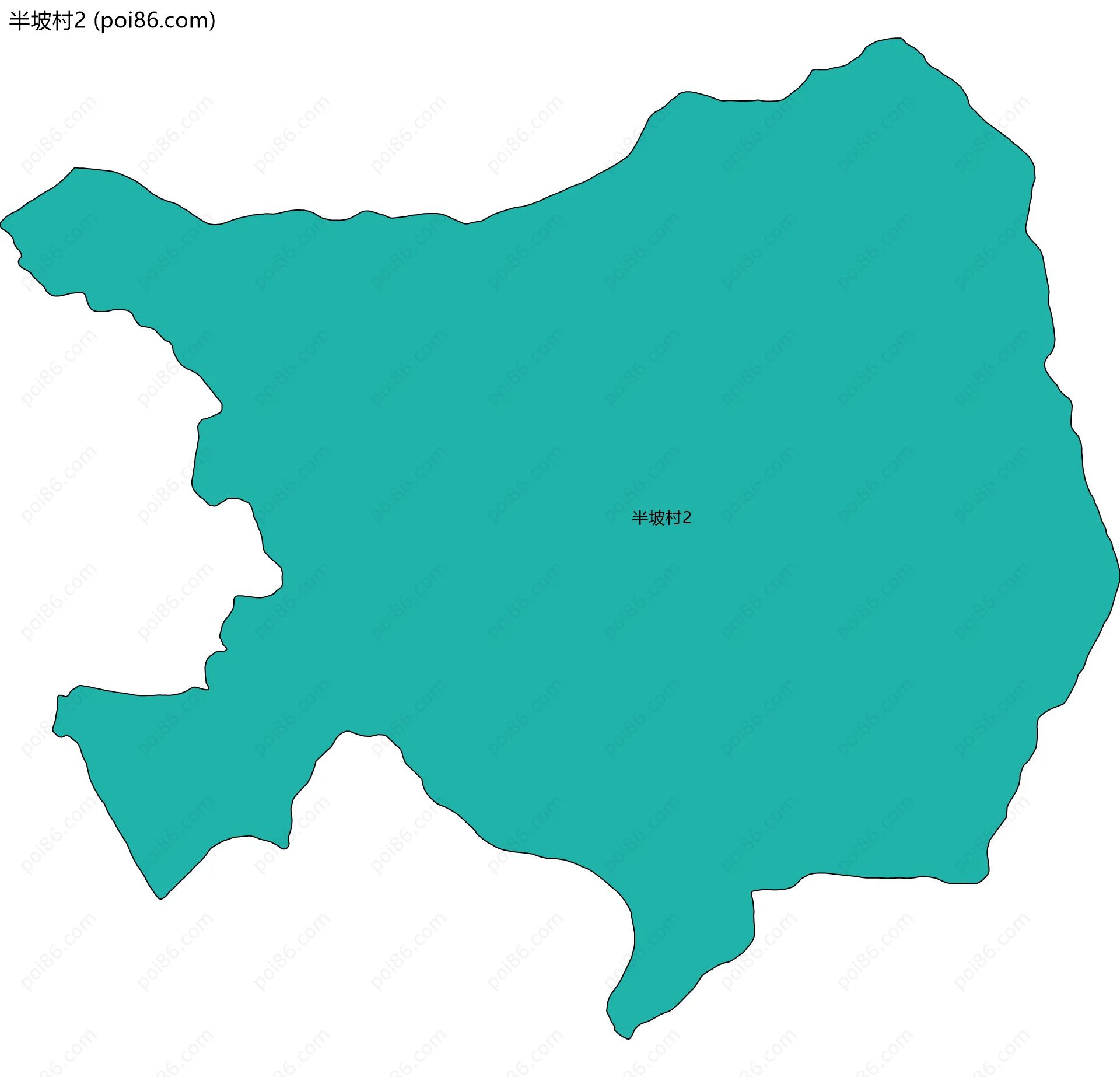 半坡村2边界地图