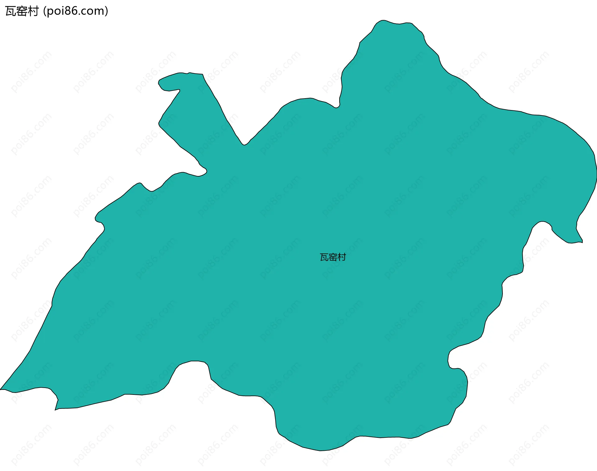 瓦窑村边界地图