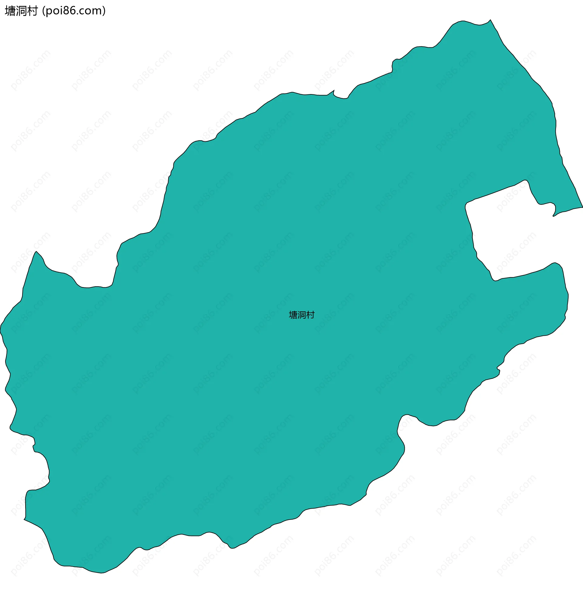 塘洞村边界地图