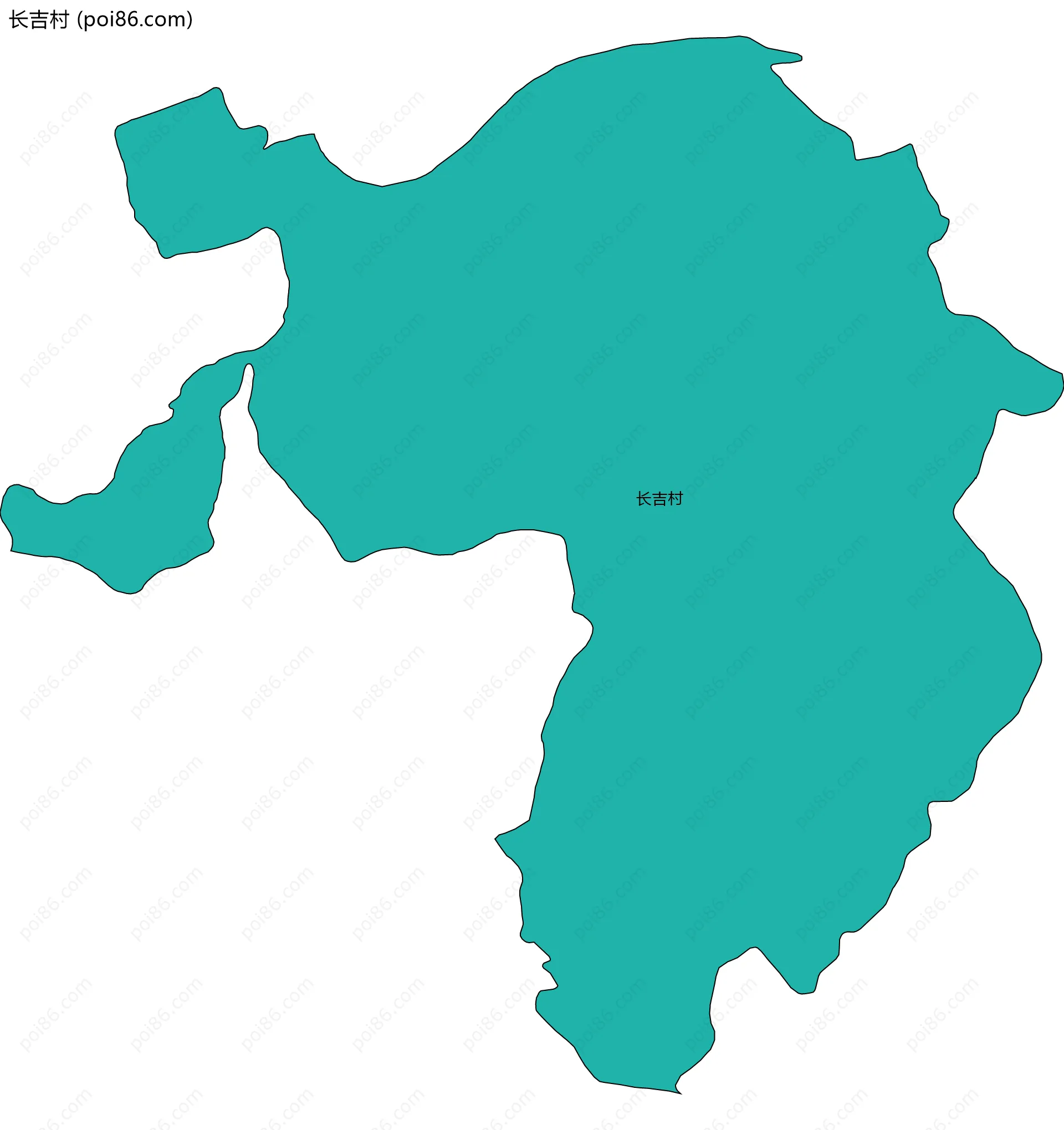 长吉村边界地图