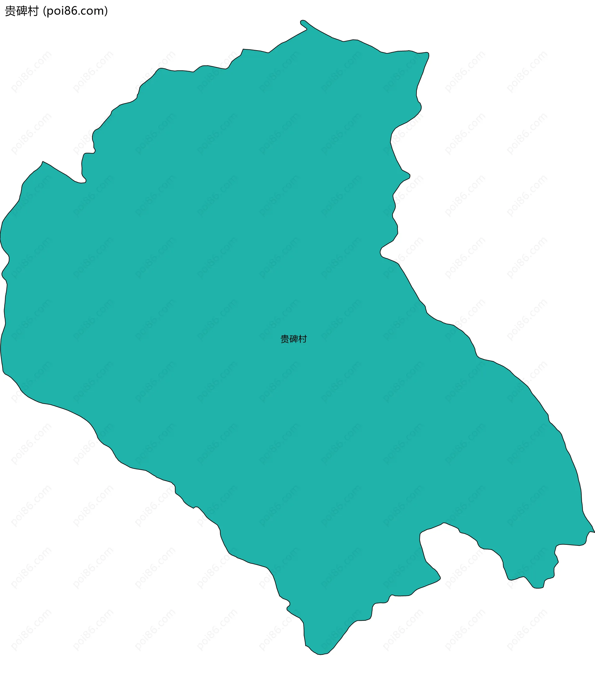 贵碑村边界地图