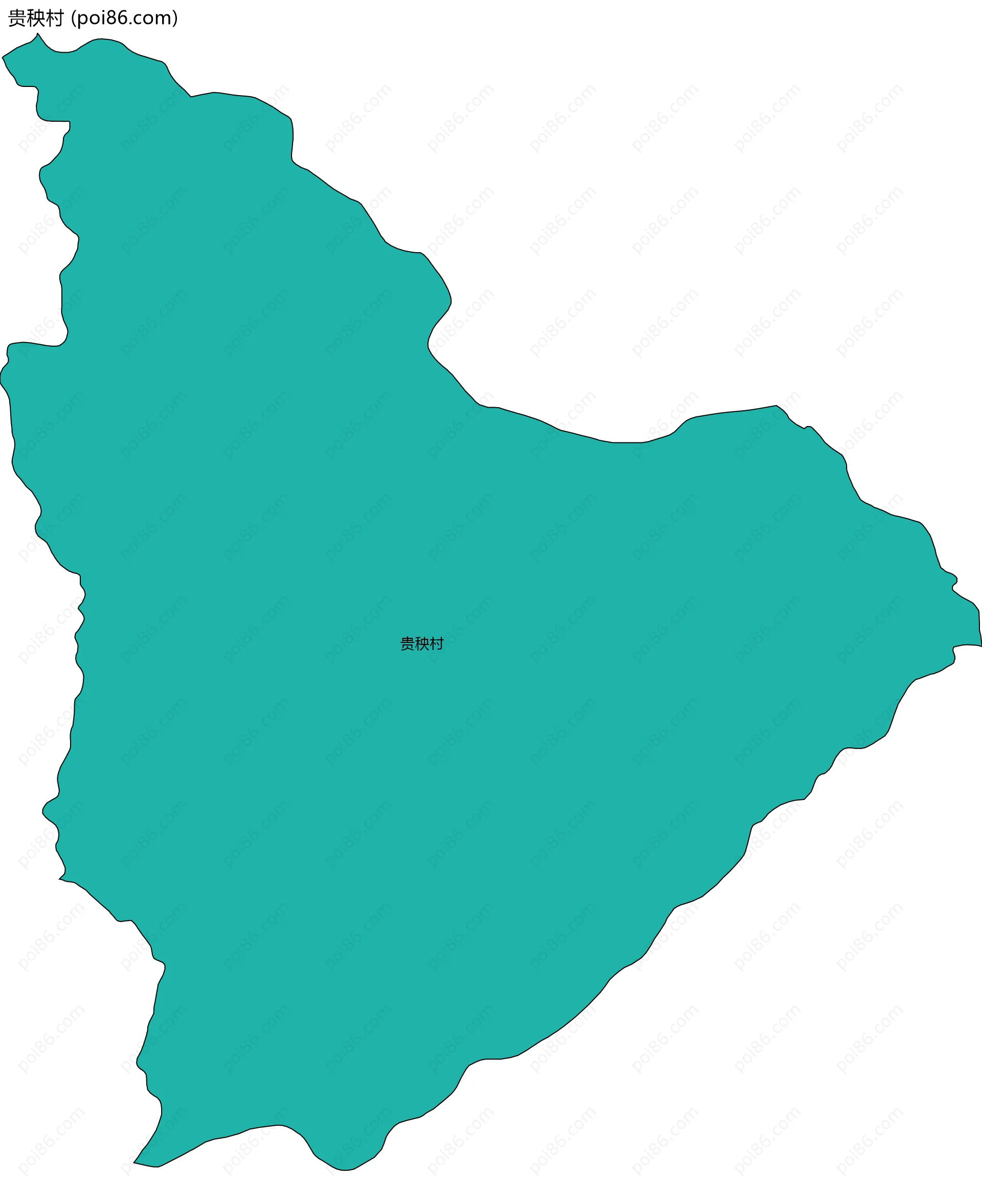 贵秧村边界地图