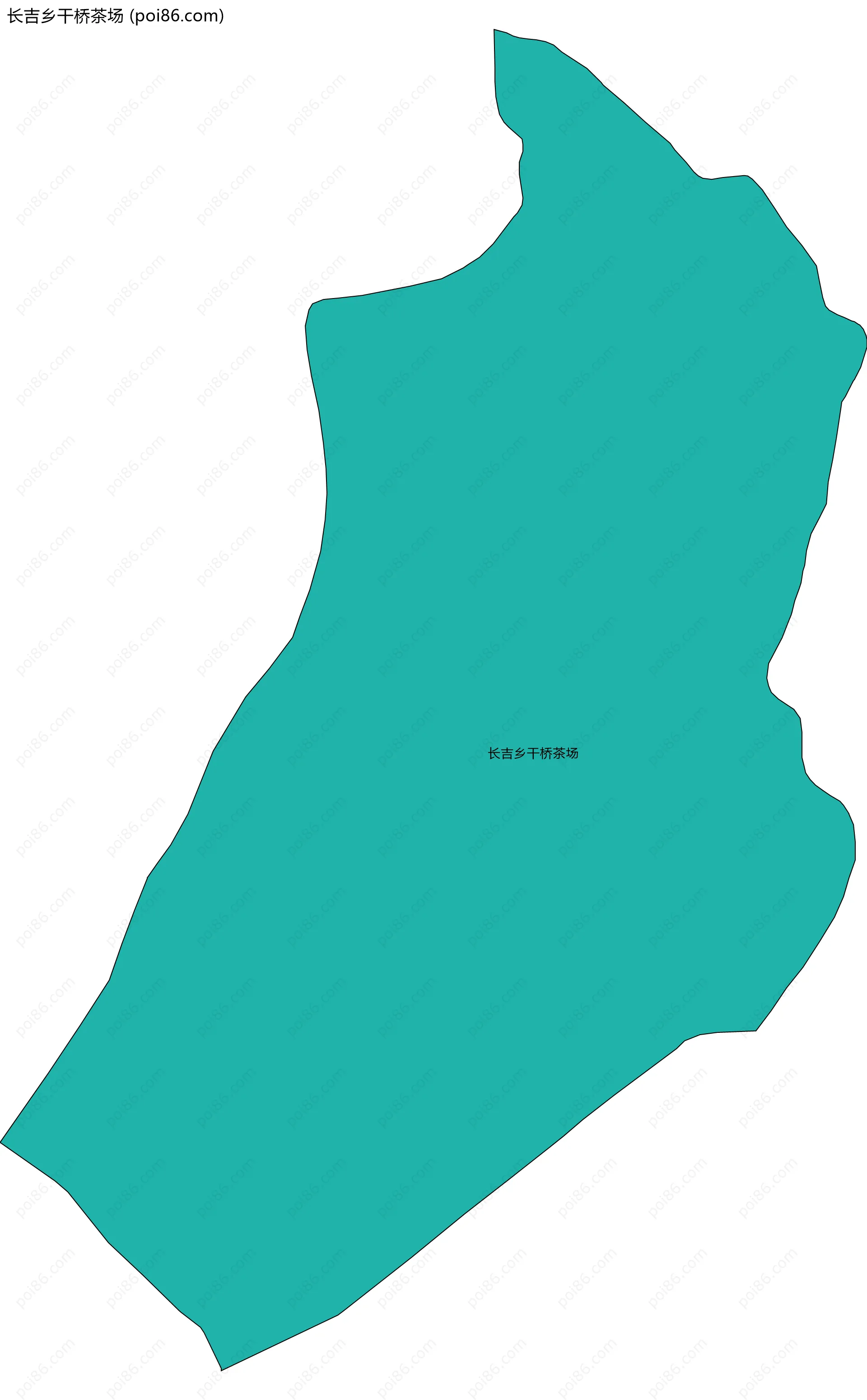 长吉乡干桥茶场边界地图