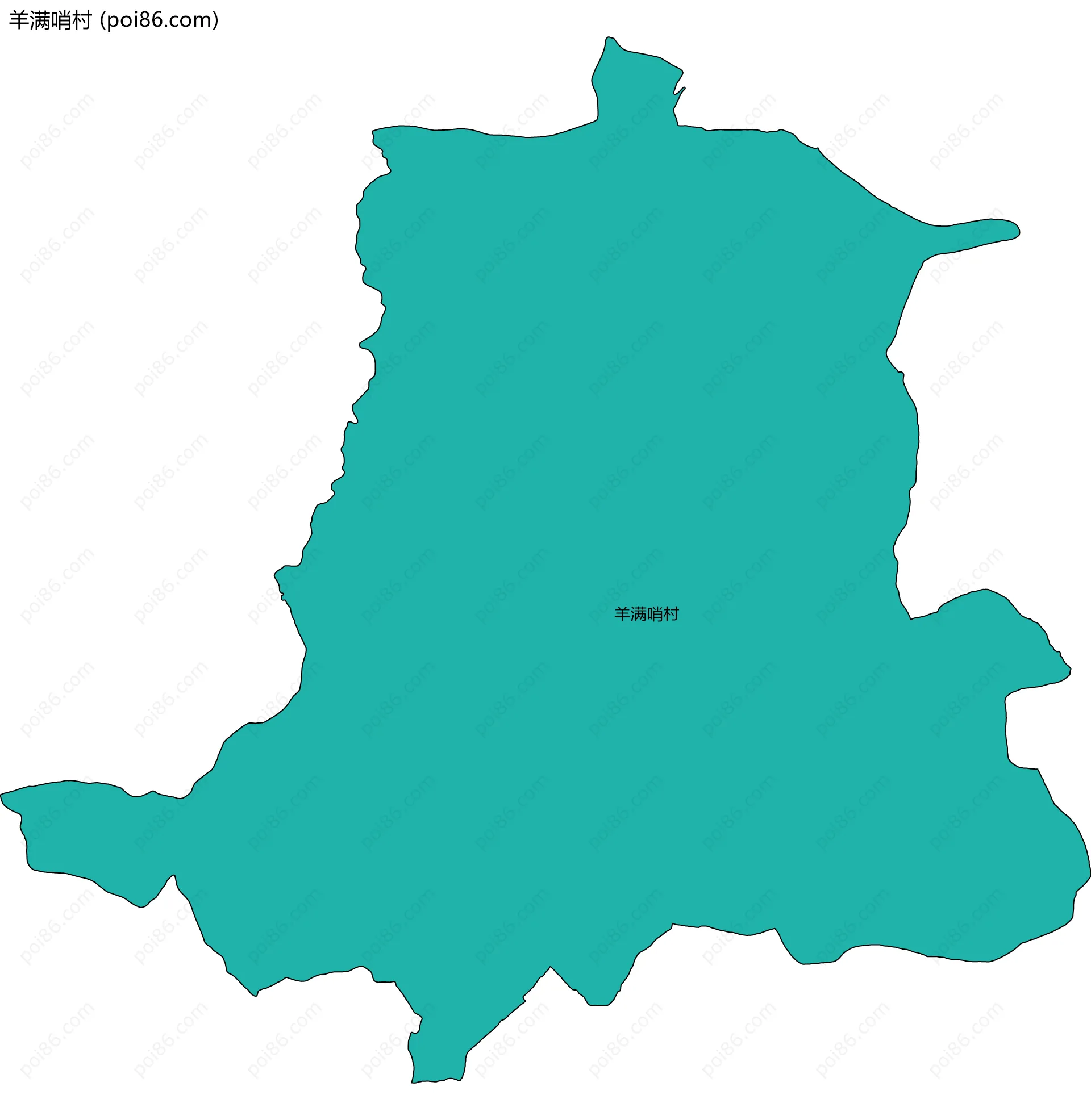 羊满哨村边界地图