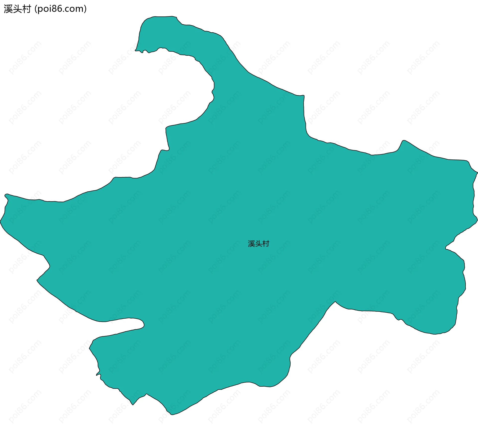 溪头村边界地图