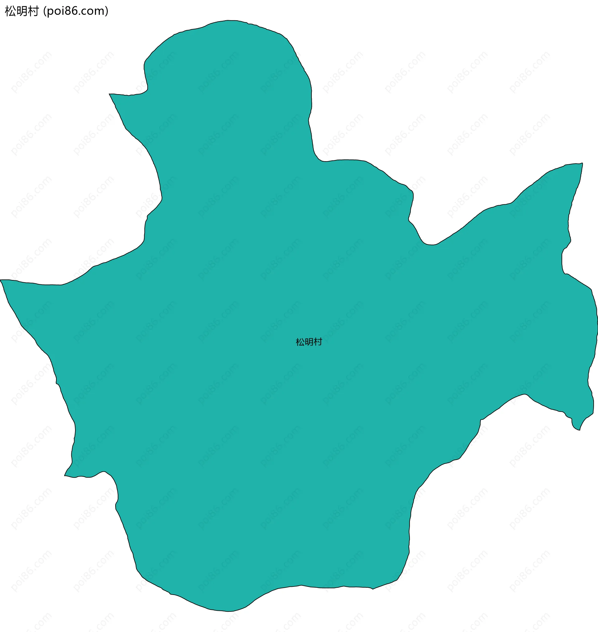 松明村边界地图