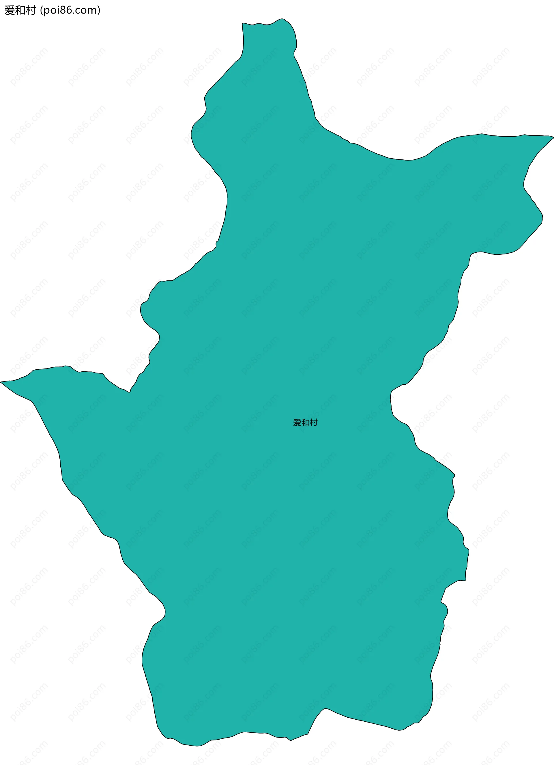 爱和村边界地图