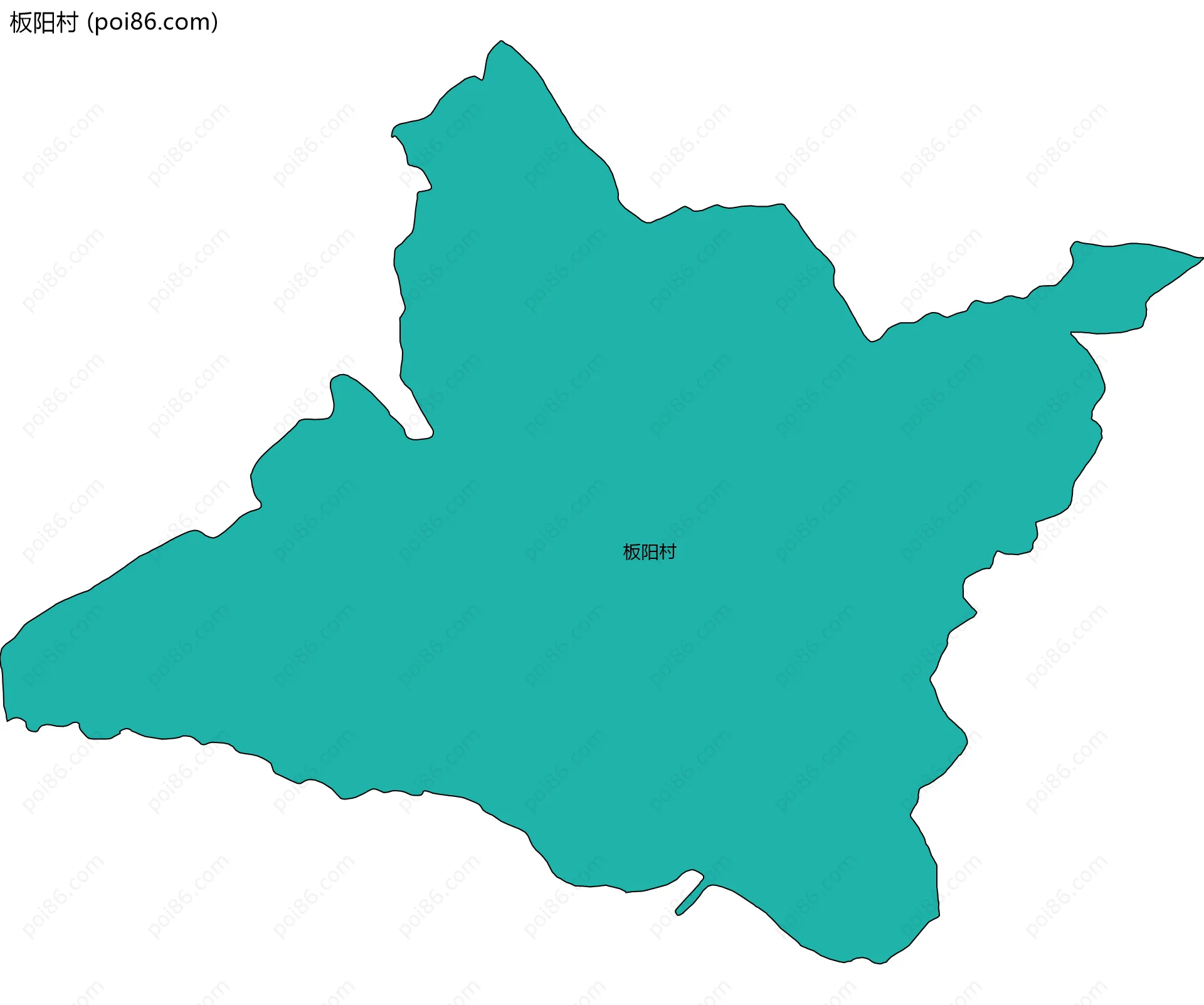 板阳村边界地图