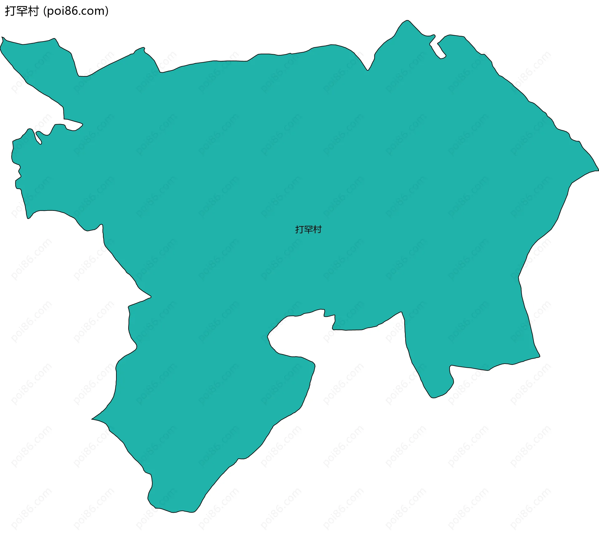 打罕村边界地图