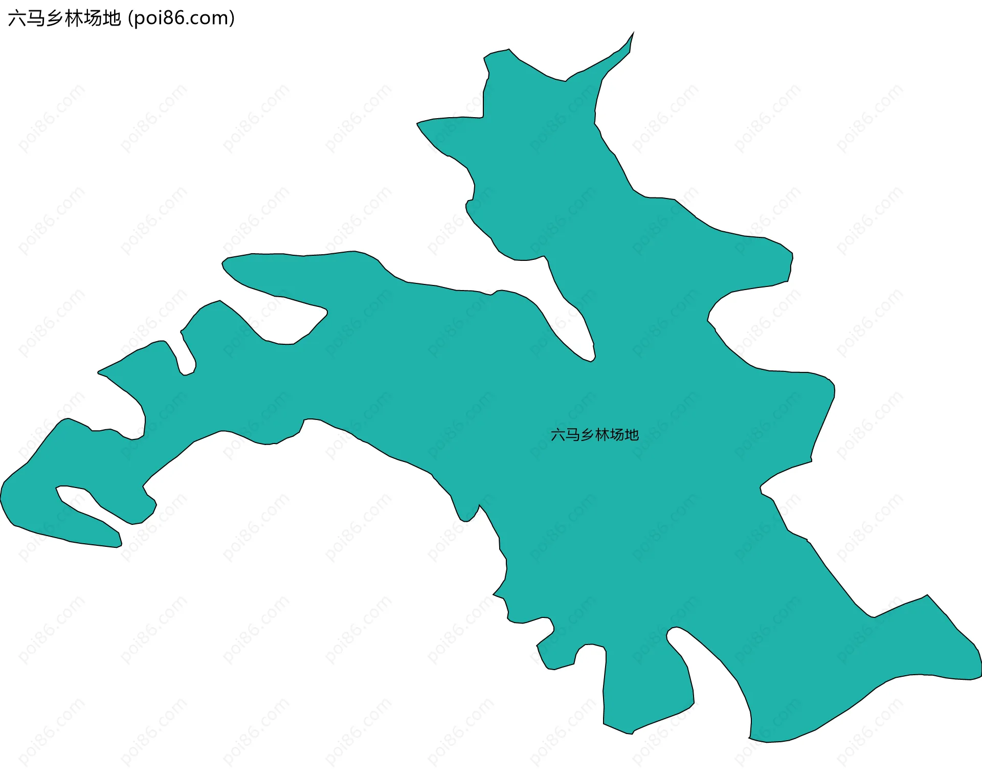 六马乡林场地边界地图