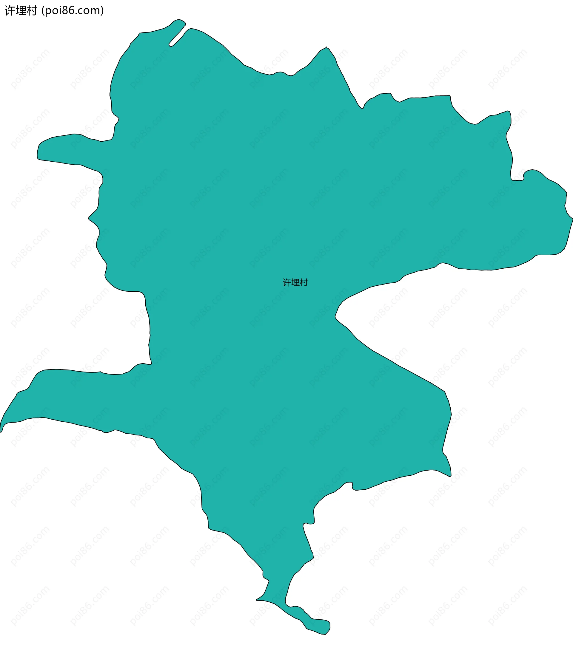 许埋村边界地图