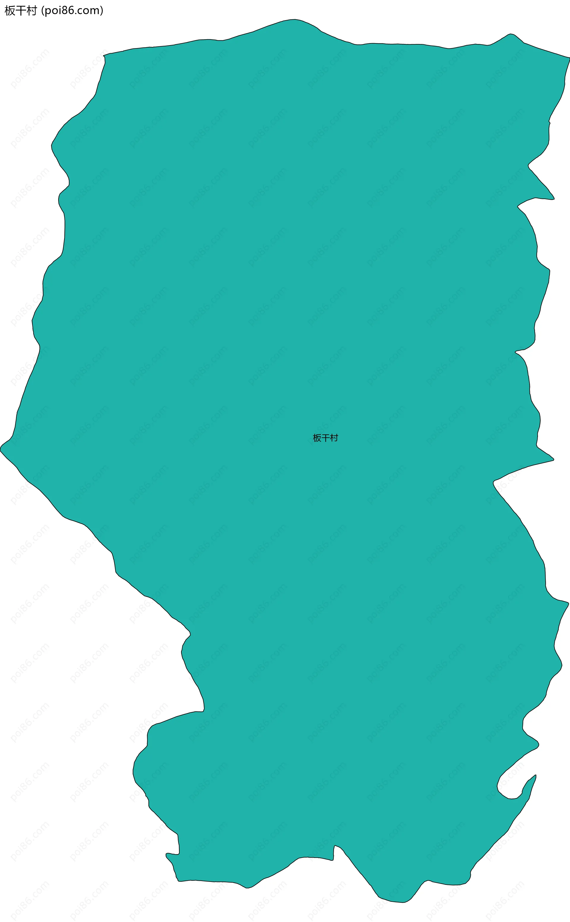 板干村边界地图