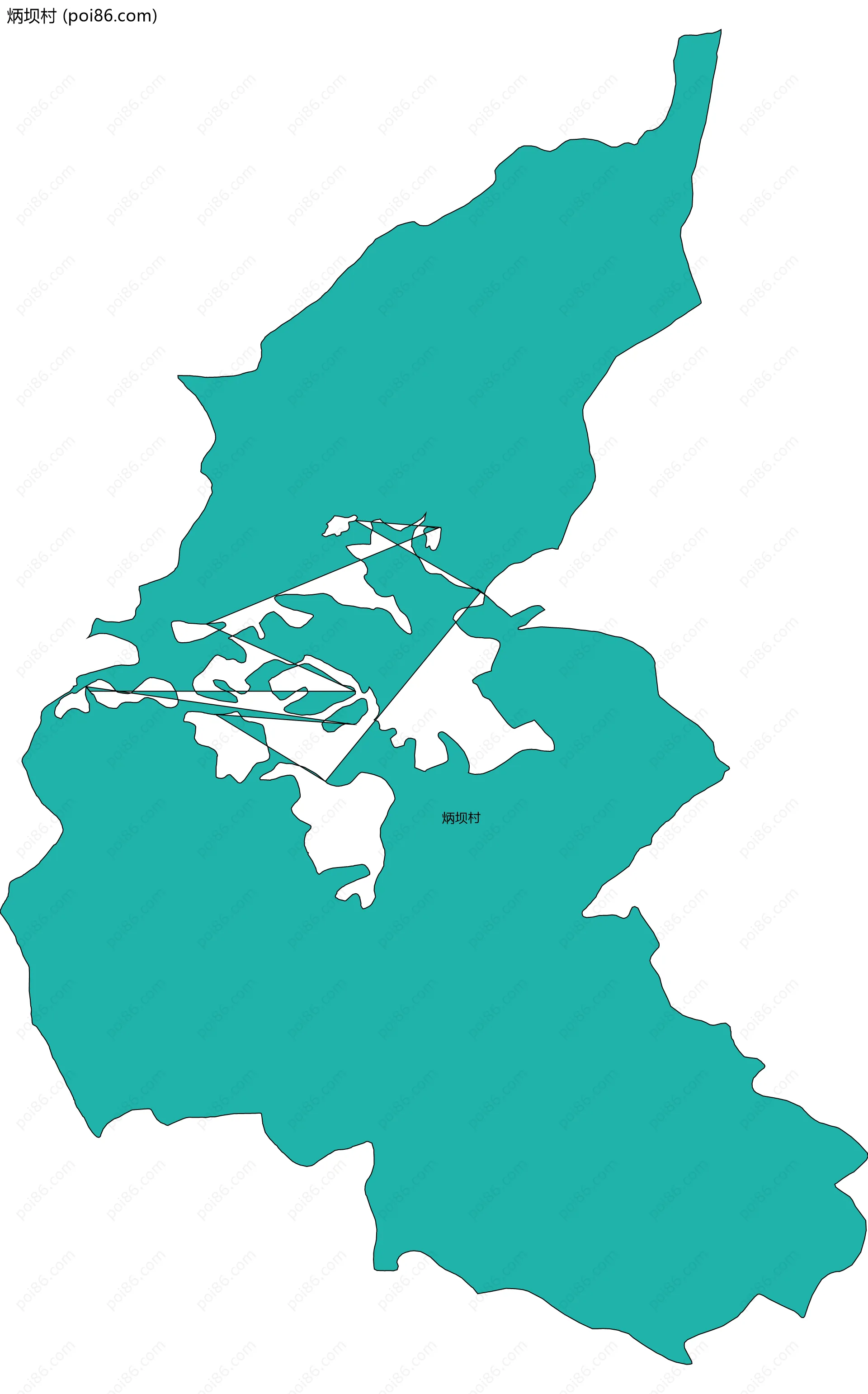 炳坝村边界地图