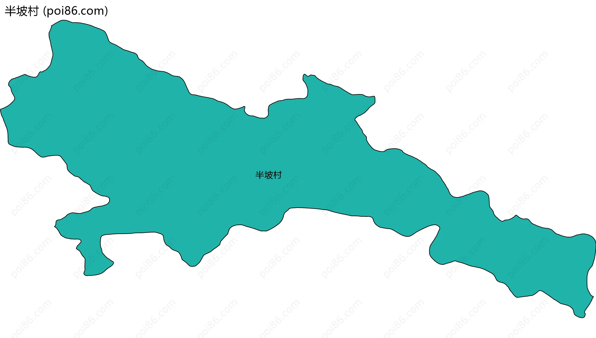 半坡村边界地图