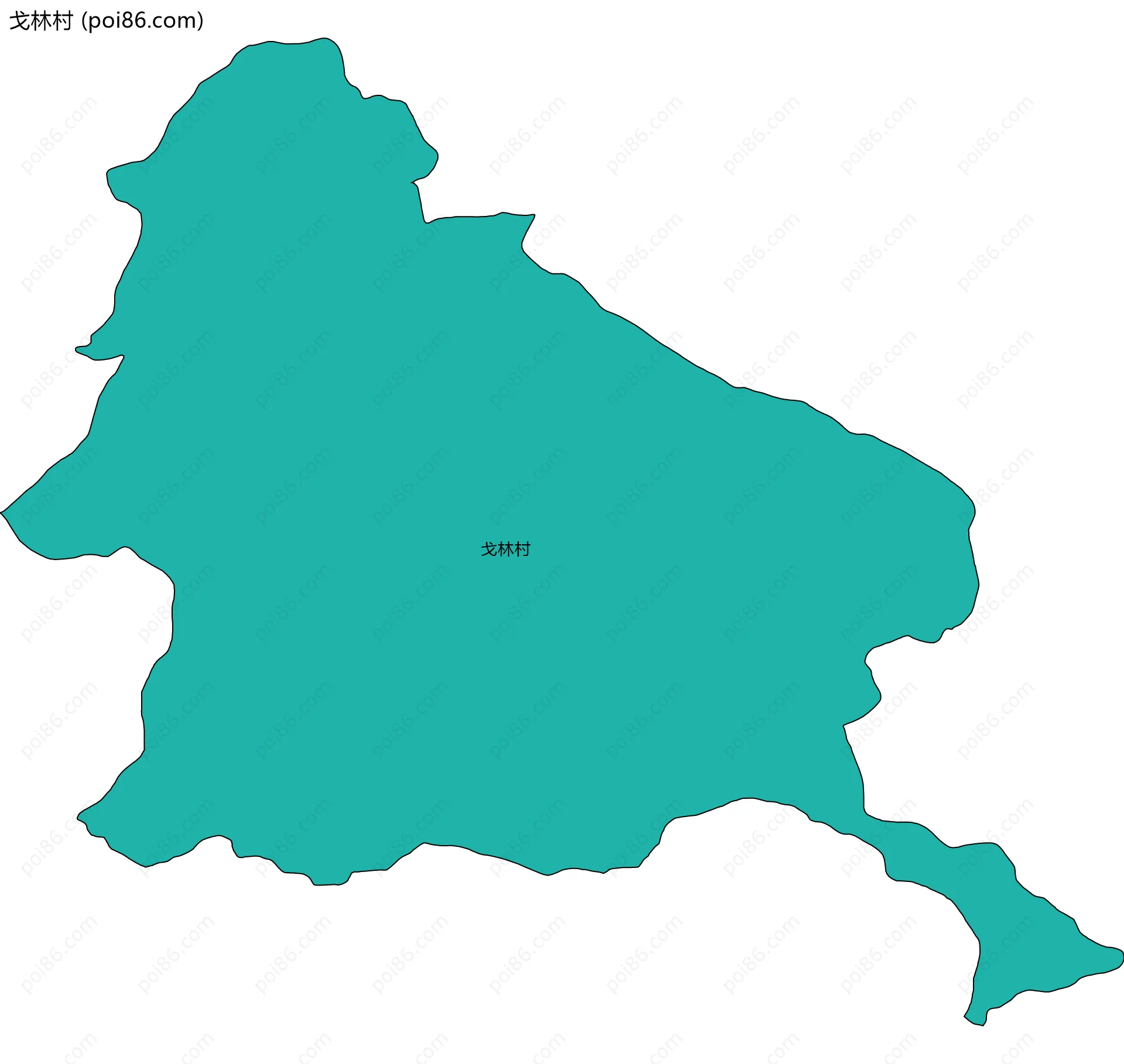 戈林村边界地图