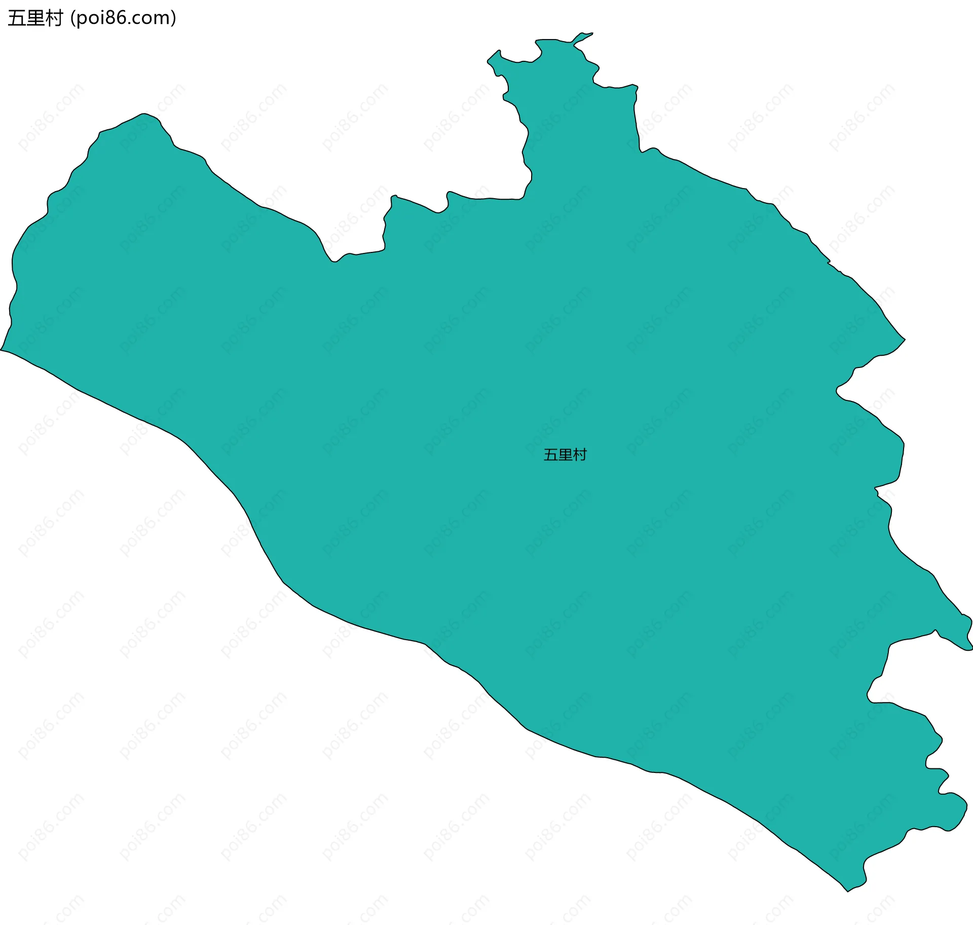 五里村边界地图