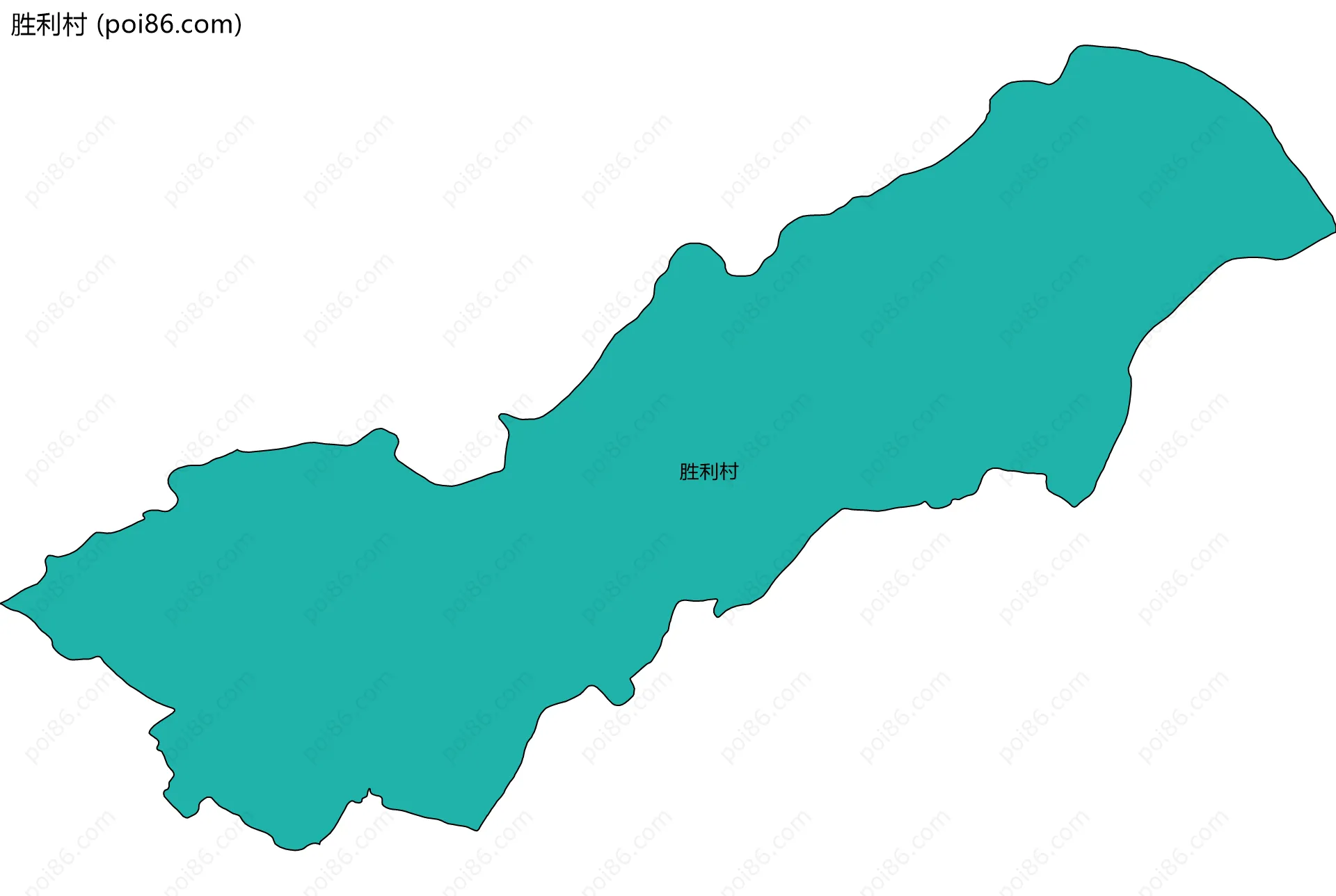 胜利村边界地图