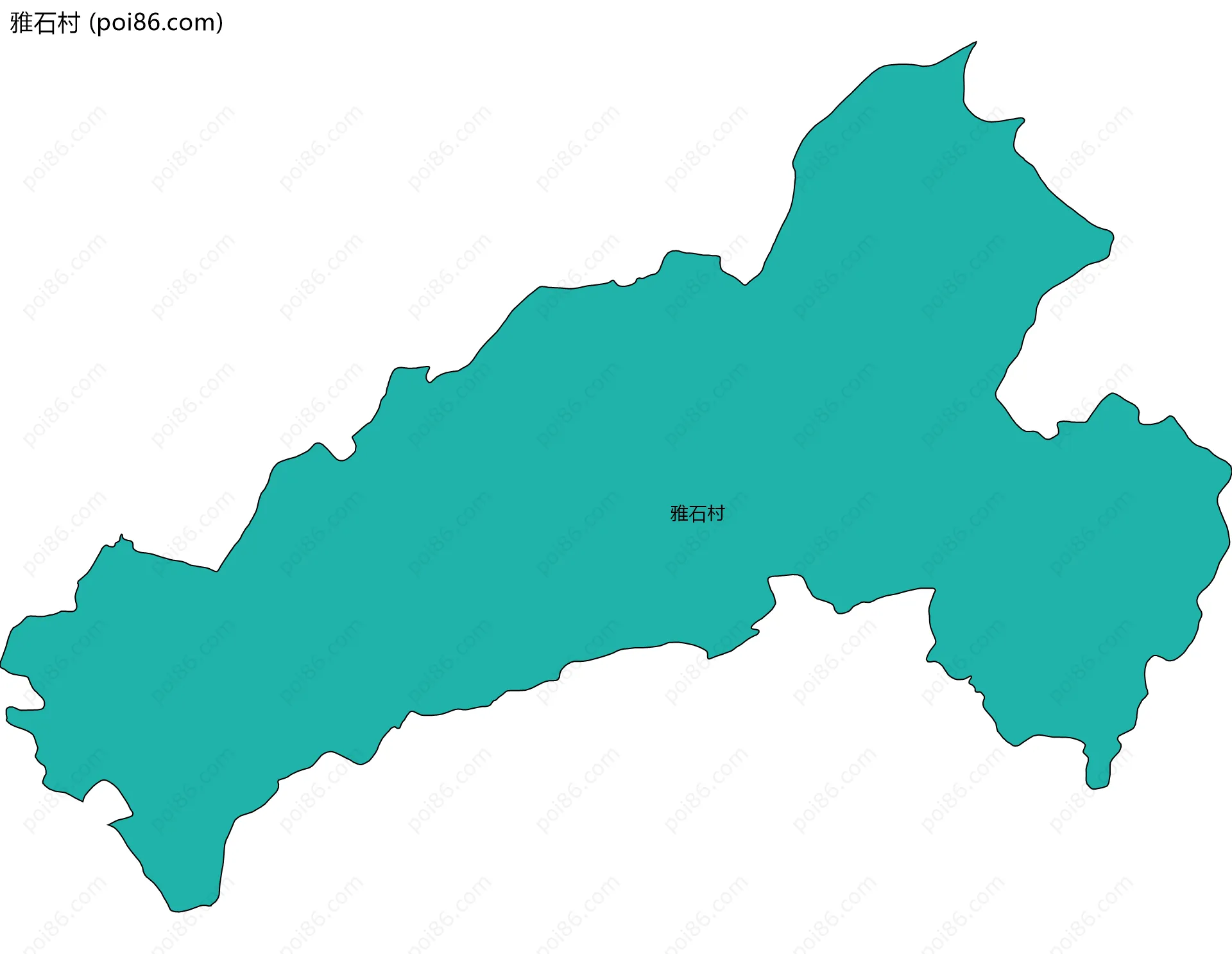 雅石村边界地图