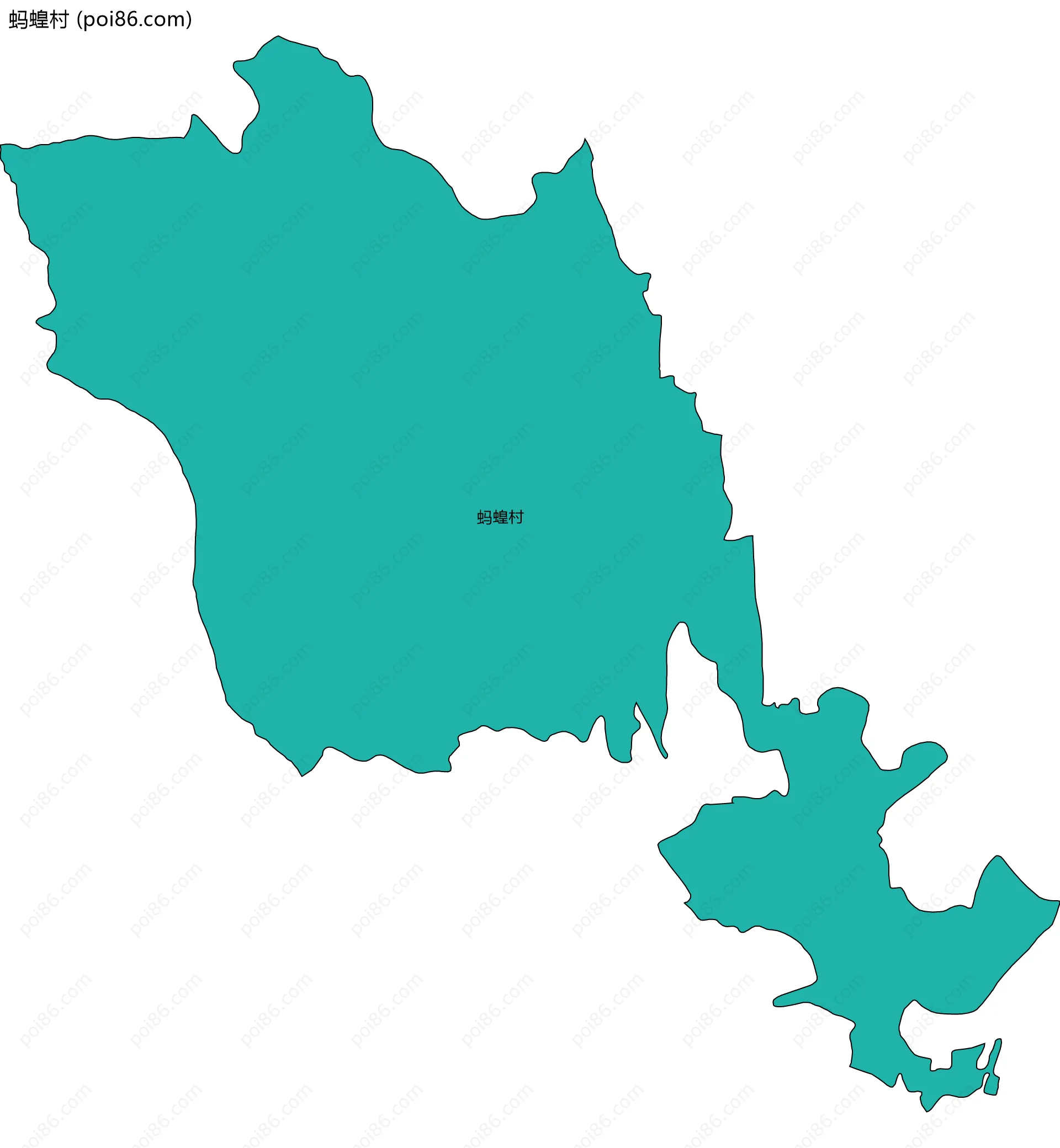 蚂蝗村边界地图