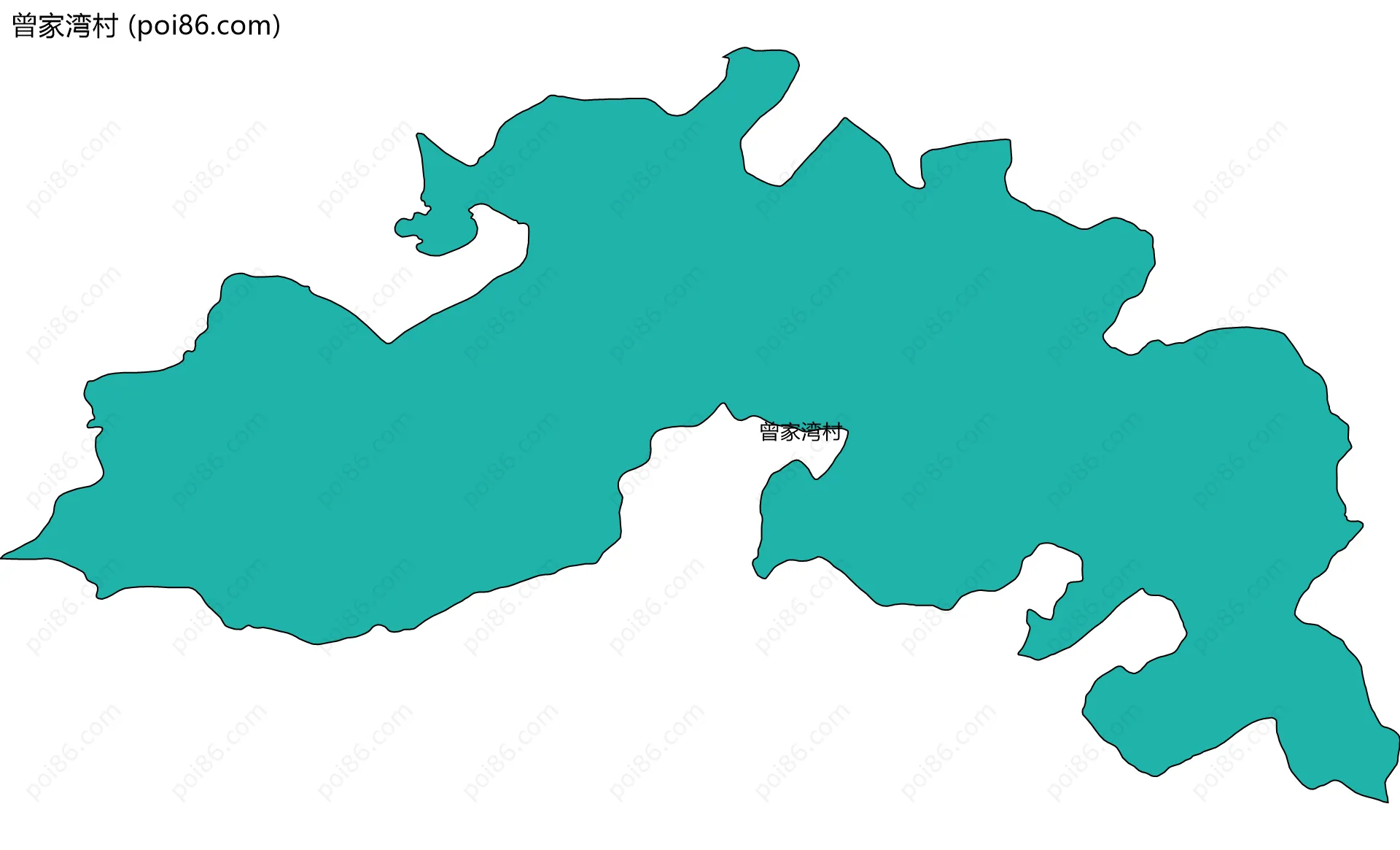 曾家湾村边界地图