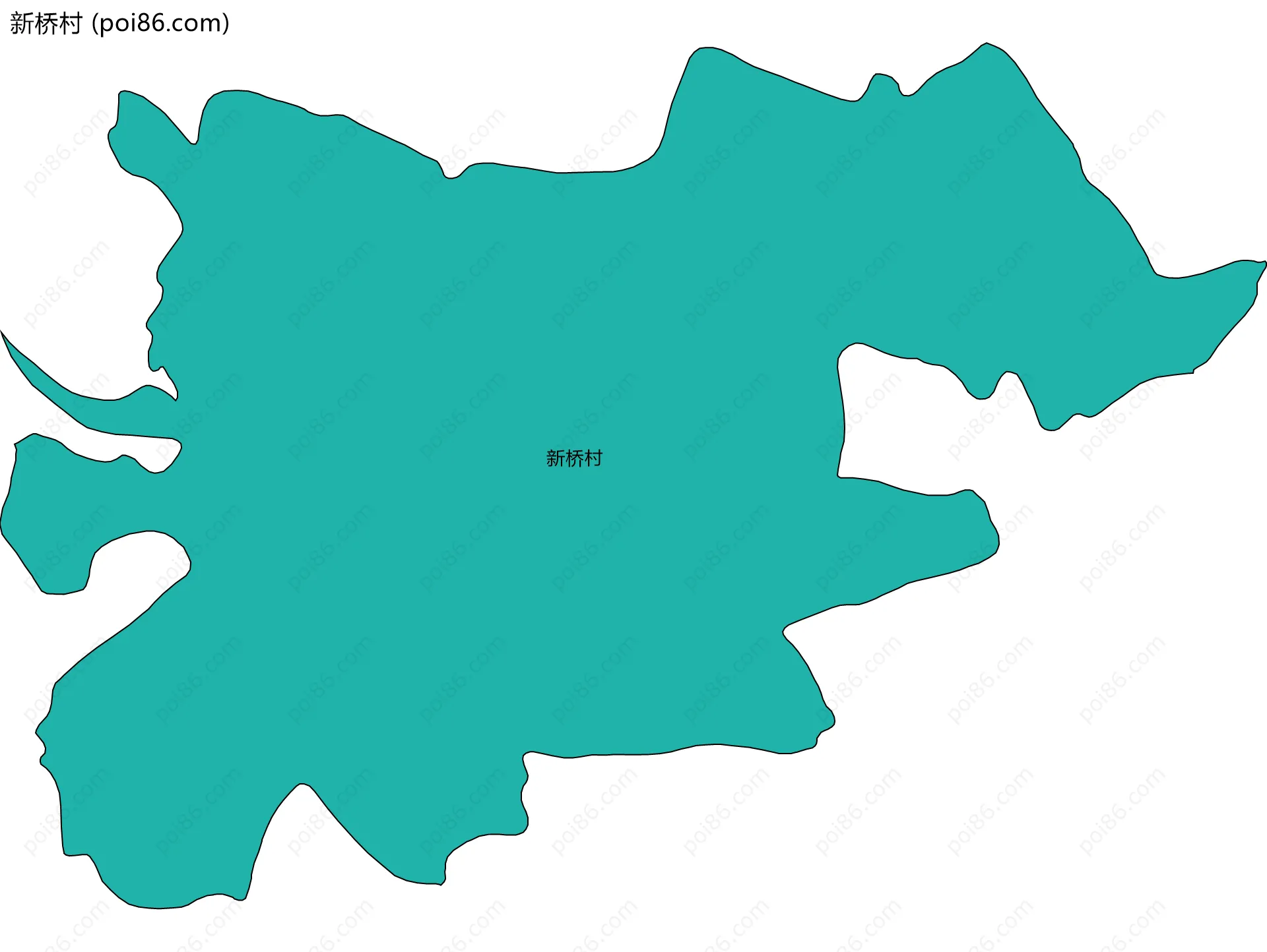 新桥村边界地图